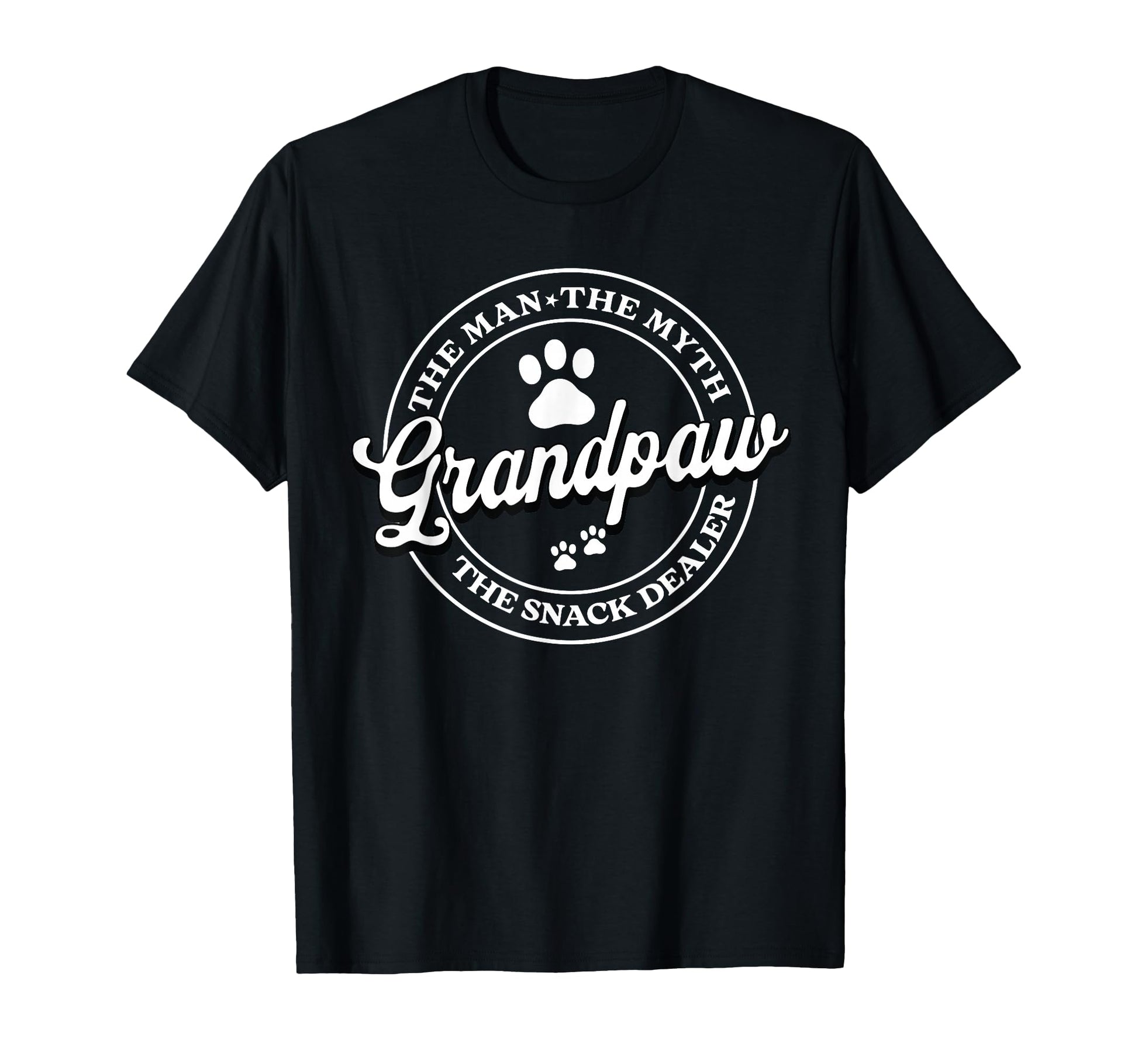 Grandpaw Myth Snack Dealer Fathers T-Shirt - Minimalist Print for Adults - T-Shirt, Sweatshirt, Hoodie
