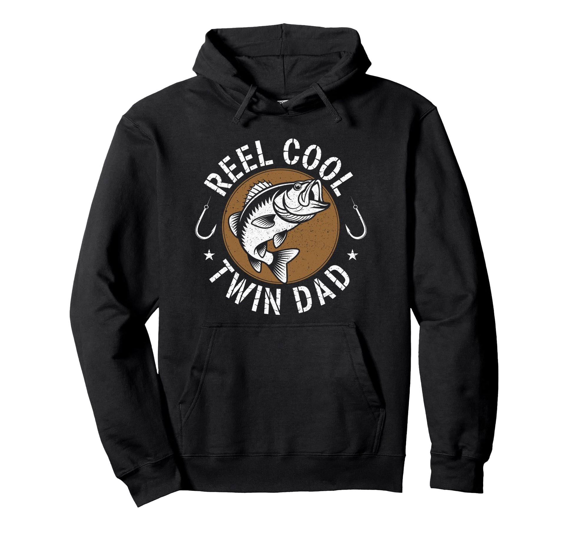 Reel Twin Dad Fisherman Fishing Hoodie - Aesthetic Graphic for Adults - T-Shirt, Sweatshirt, Hoodie