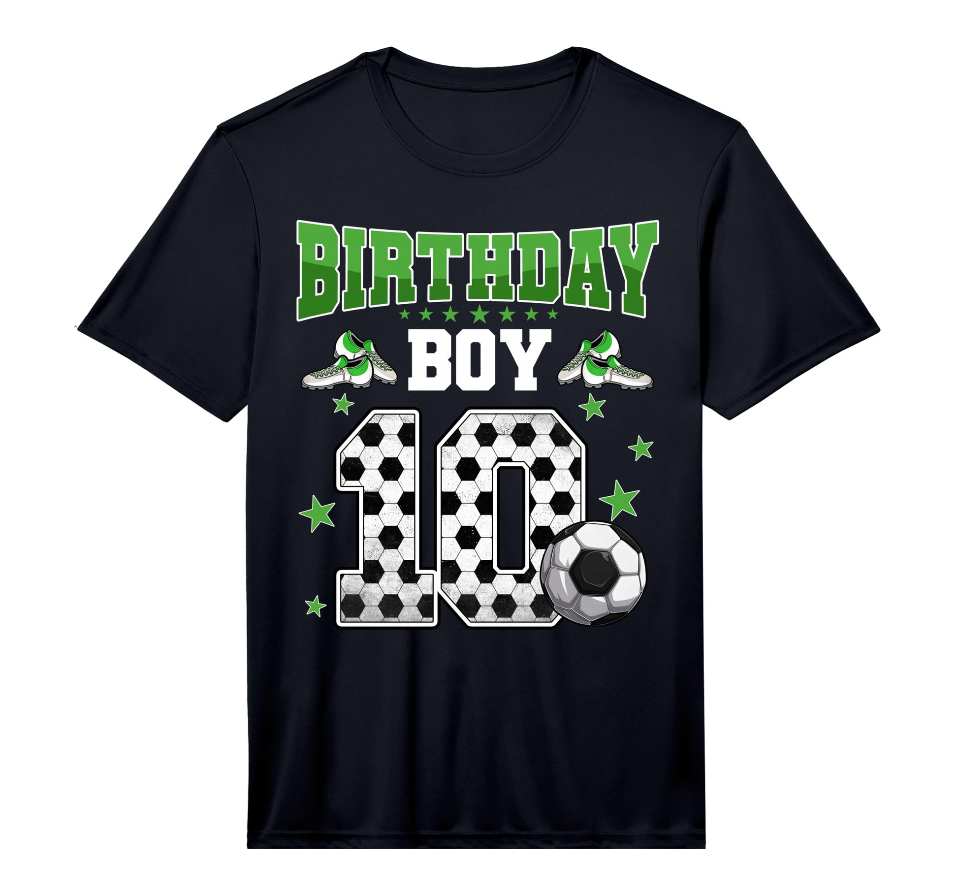 Soccer 10Th Birthday 10 Year Old T-Shirt - Casual Everyday Wear Men Women - T-Shirt, Sweatshirt, Hoodie