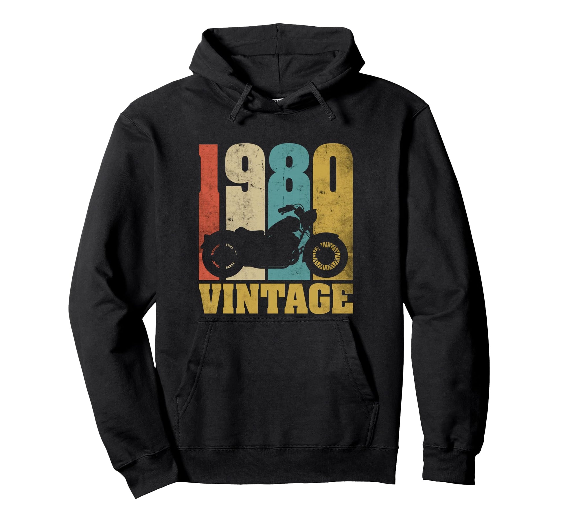 46Th Birthday Biker Dad 46 Years Hoodie - Minimalist Print for Adults - T-Shirt, Sweatshirt, Hoodie