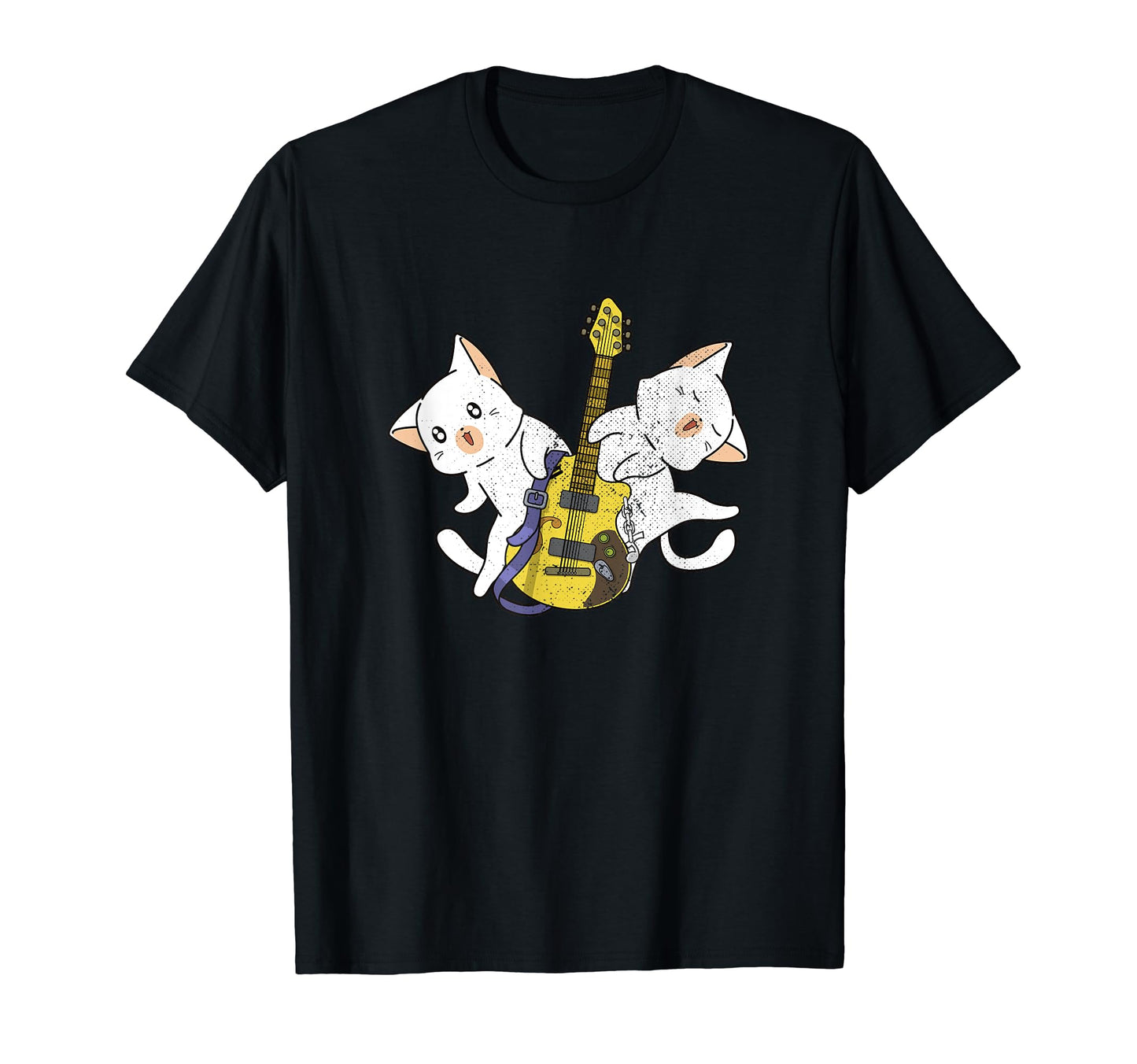 Cat Playing Guitar Kitten Cat Mom Cat T-Shirt - Novelty Apparel for Adults - T-Shirt, Sweatshirt, Hoodie