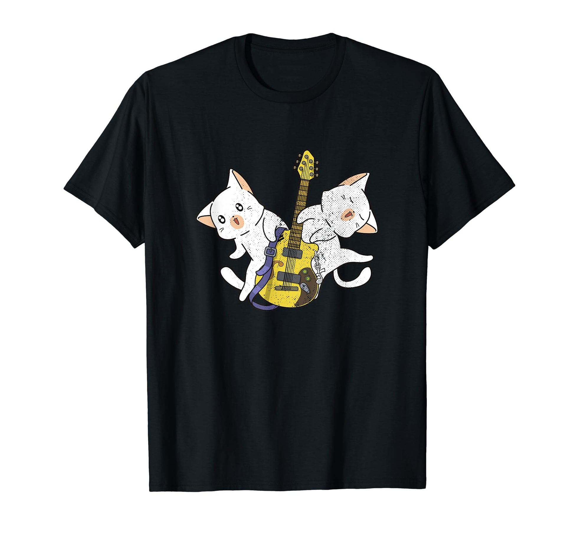 Cat Playing Guitar Kitten Cat Mom Cat T-Shirt - Novelty Apparel for Adults - T-Shirt, Sweatshirt, Hoodie