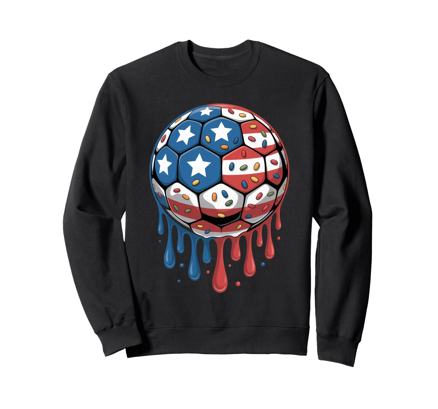 Ice Cream Drip Game American Usa Sweatshirt - Fun Novelty Design Men Women - T-Shirt, Sweatshirt, Hoodie