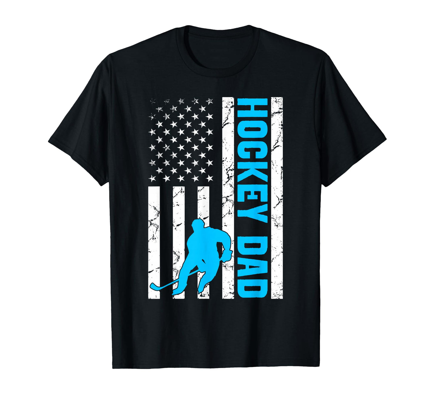 Usa Flag Hockey Dad 4Th July T-Shirt - Casual Everyday Wear for Adults - T-Shirt, Sweatshirt, Hoodie
