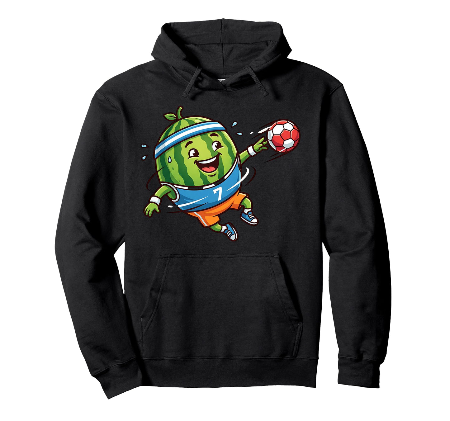 Watermelon Soccer Player Number 7 Sports Hoodie - Fun Novelty Design Unisex - T-Shirt, Sweatshirt, Hoodie