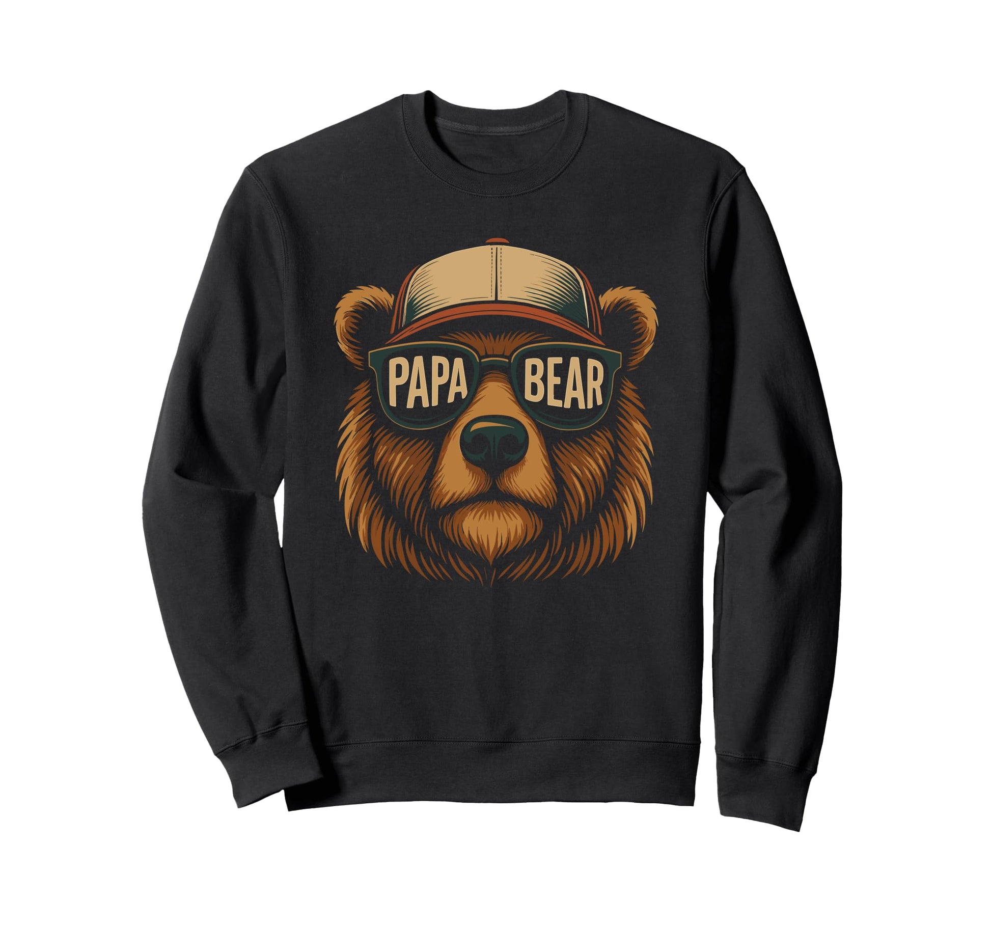Papa Bear Fathers Day Best Papa Sweatshirt - Fun Novelty Design for Adults - T-Shirt, Sweatshirt, Hoodie