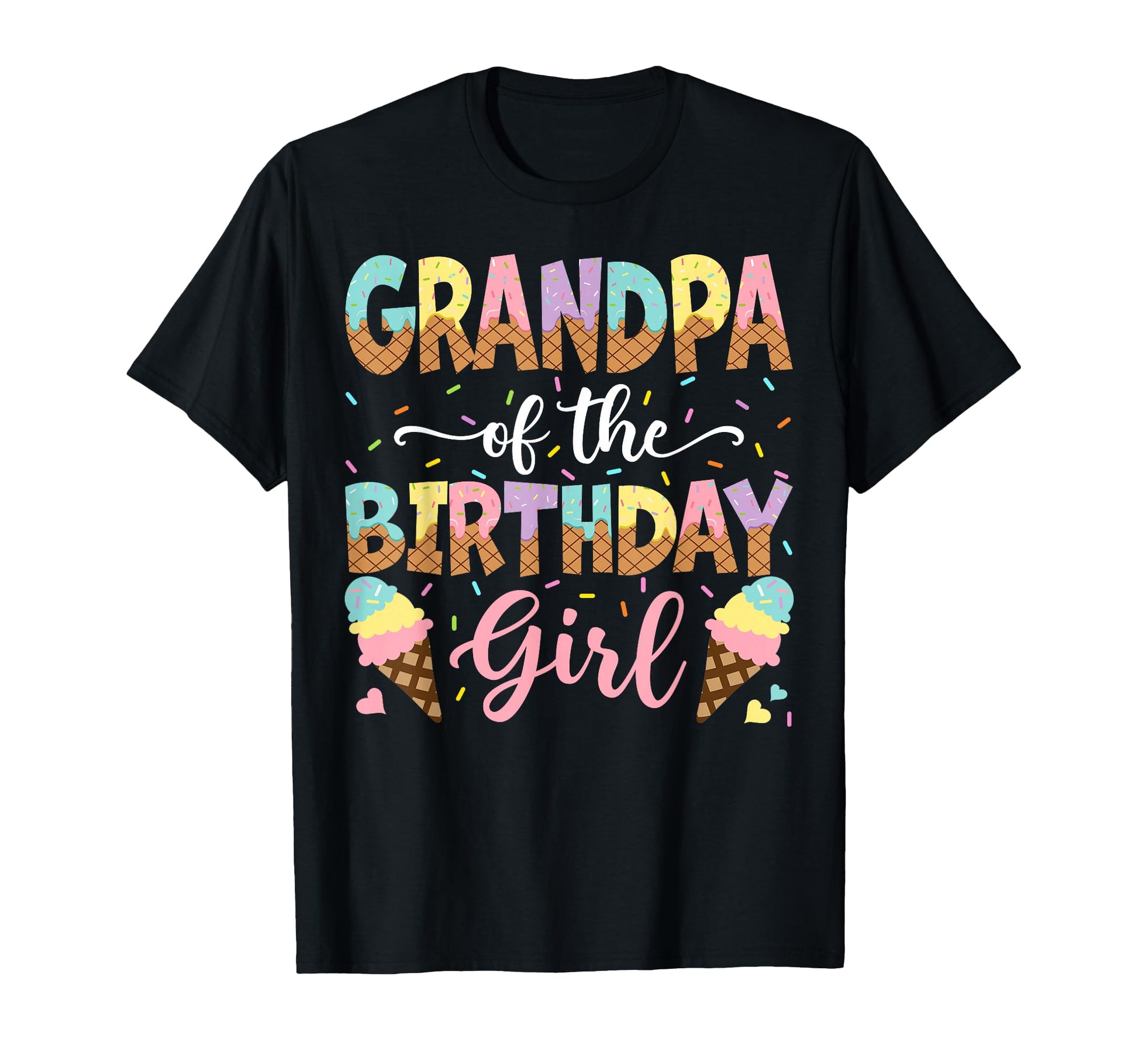 Grandpa Birthday Ice Cream Lover Party T-Shirt - Novelty Apparel for Adults - T-Shirt, Sweatshirt, Hoodie