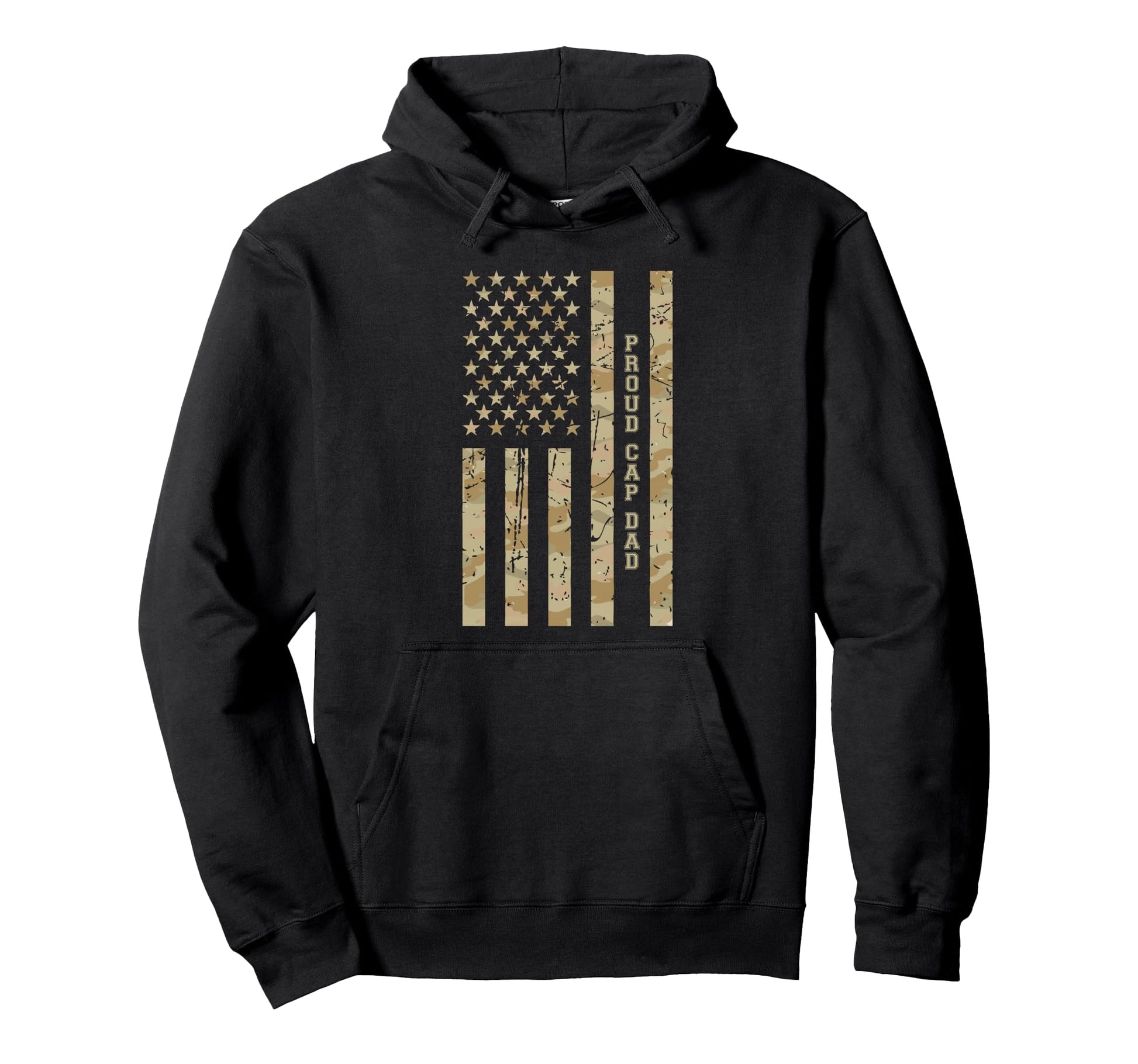 Proud Cap Dad Proud Dad Military Hoodie - Streetwear Style Men Women - T-Shirt, Sweatshirt, Hoodie