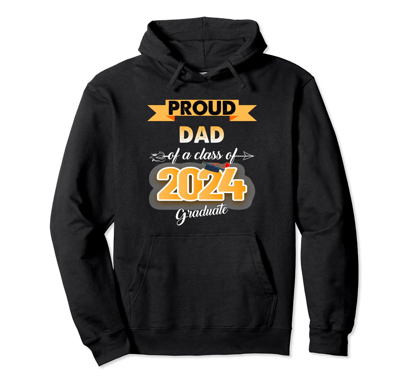 Dad Senior 2024 Proud Dad Class 2024 Hoodie - Minimalist Print Unisex - T-Shirt, Sweatshirt, Hoodie