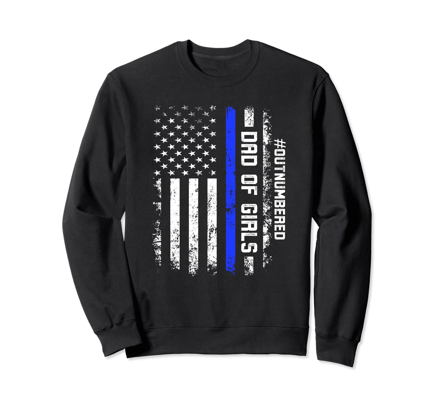 Funny Dad Police Officer Usa Flag Sweatshirt - Trendy Graphic Unisex - T-Shirt, Sweatshirt, Hoodie