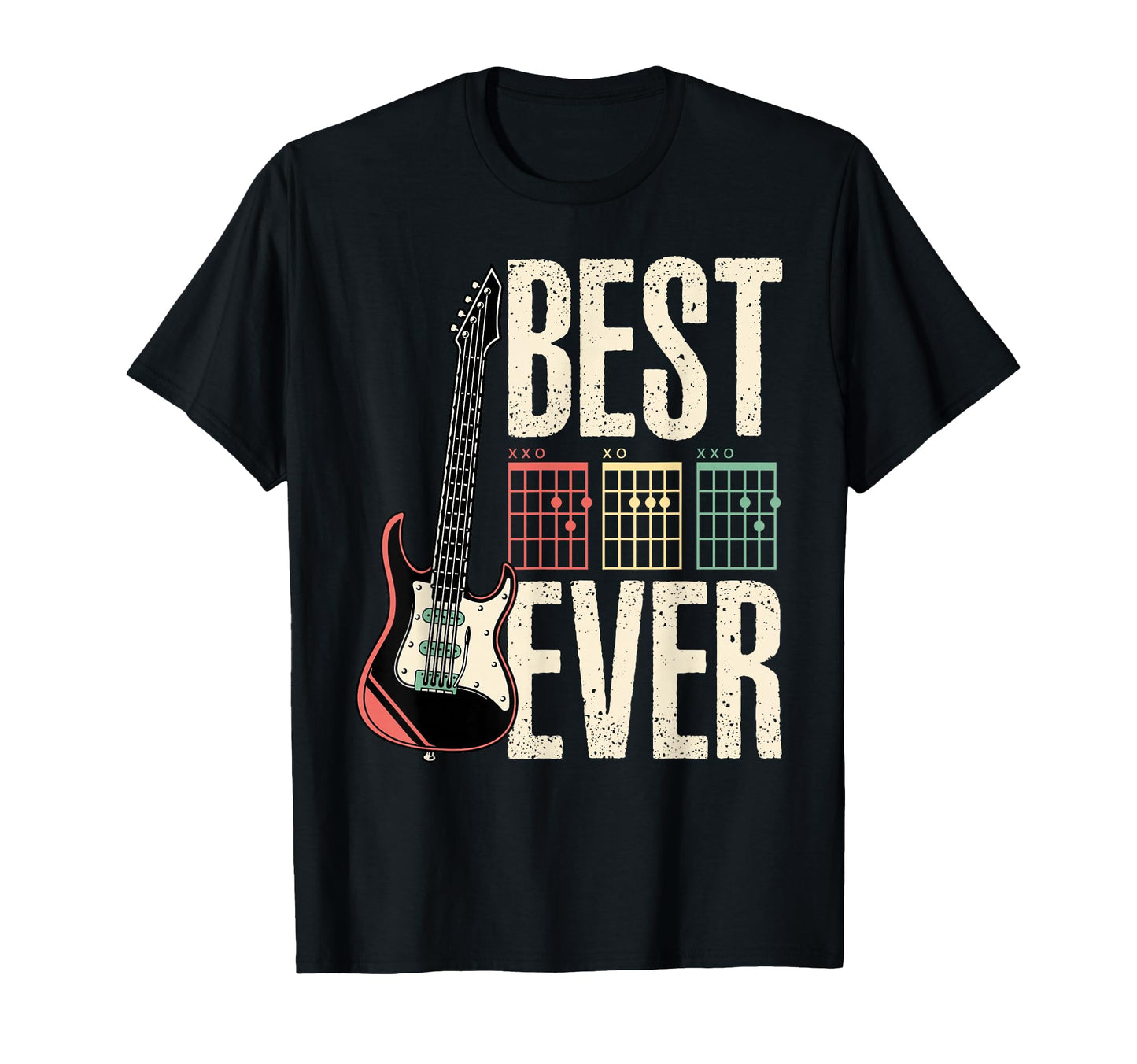 Best Dad Ever Funny Chord Guitarist T-Shirt - Minimalist Print for Adults - T-Shirt, Sweatshirt, Hoodie