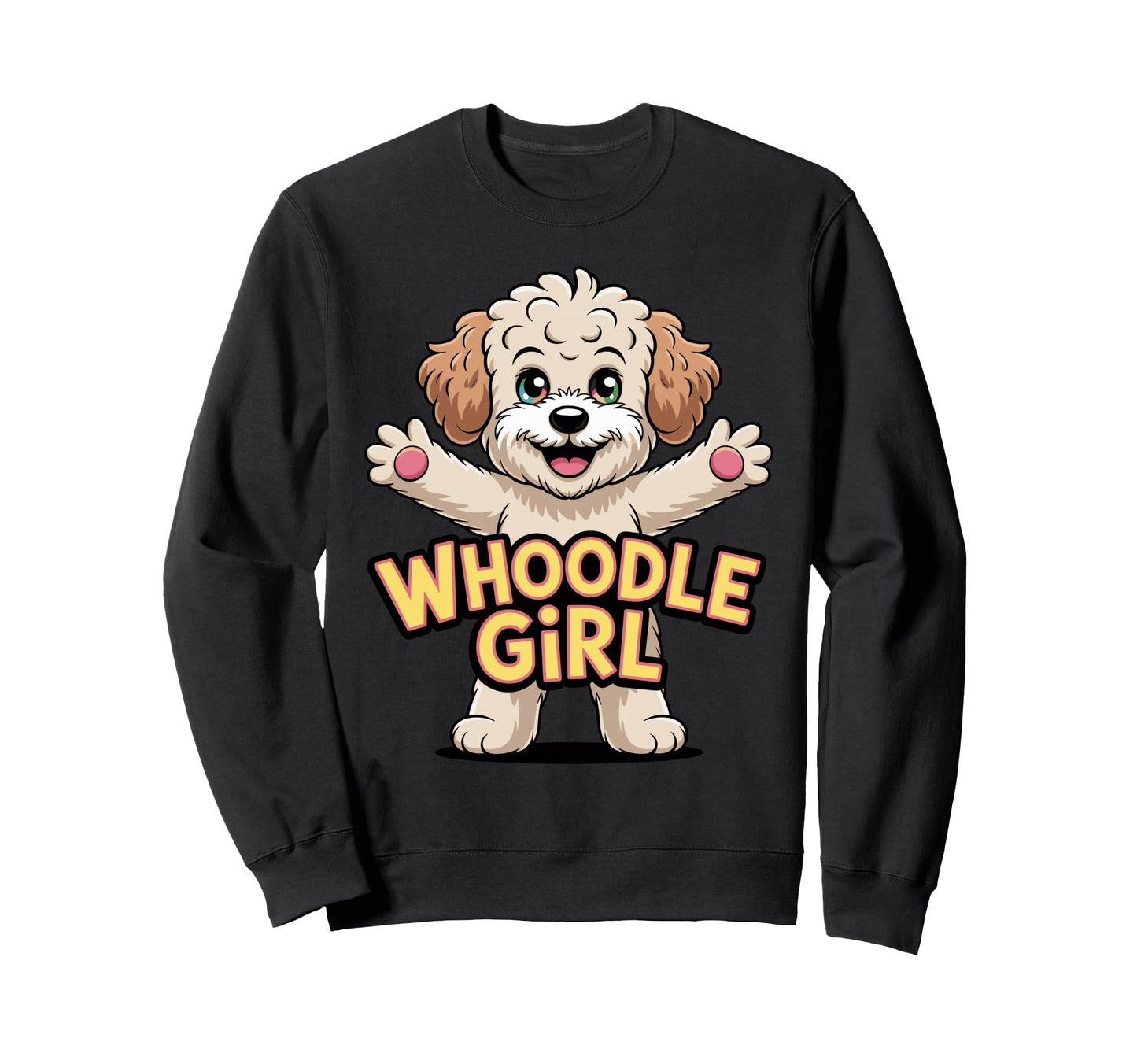 Whoodle Cartoon Wheaten Terrier Sweatshirt - Fun Novelty Design for Adults - T-Shirt, Sweatshirt, Hoodie