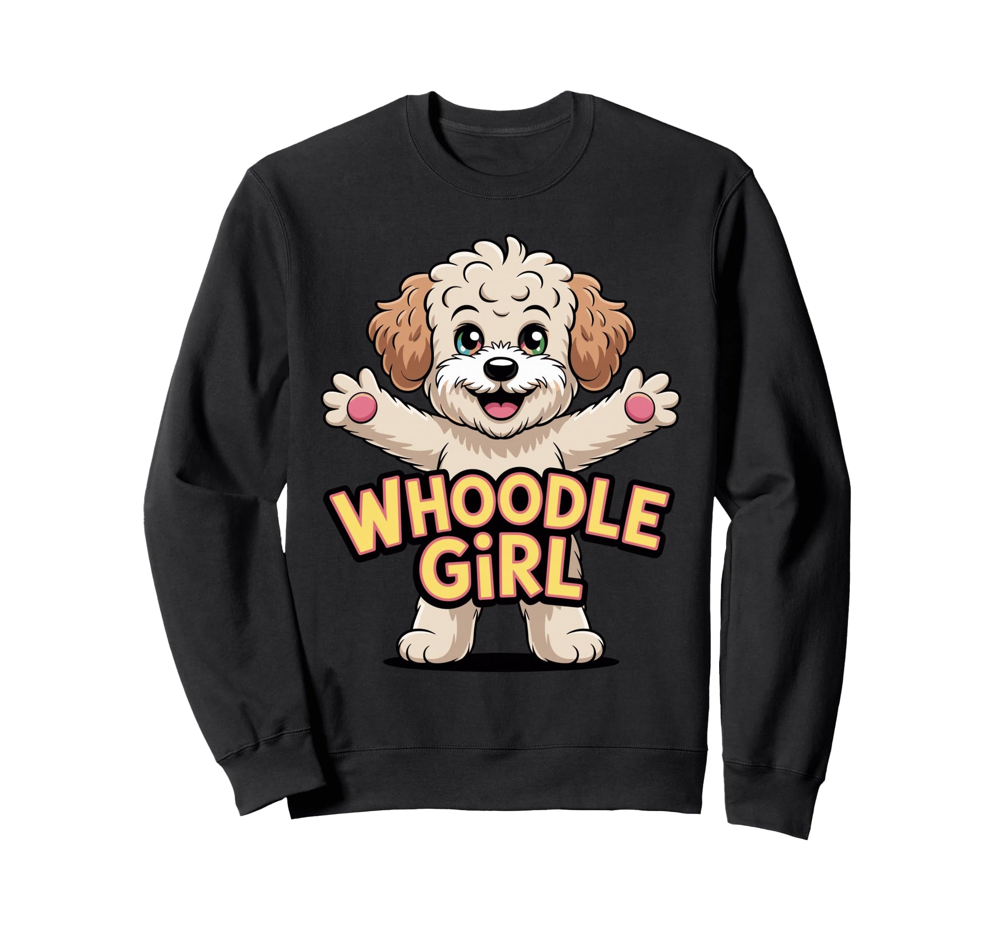 Whoodle Cartoon Wheaten Terrier Sweatshirt - Fun Novelty Design for Adults - T-Shirt, Sweatshirt, Hoodie