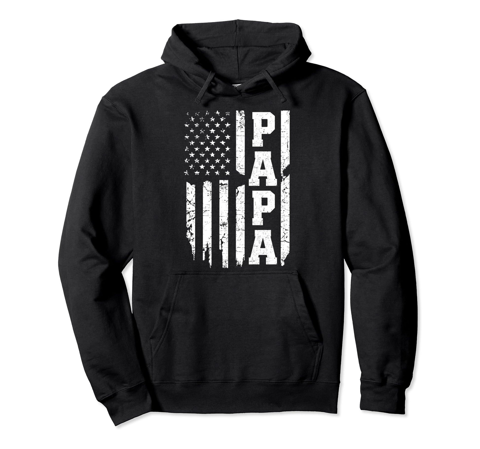 Us Flag Fathers Day Papa Father Daddy Dad Hoodie - Trendy Graphic Men Women - T-Shirt, Sweatshirt, Hoodie
