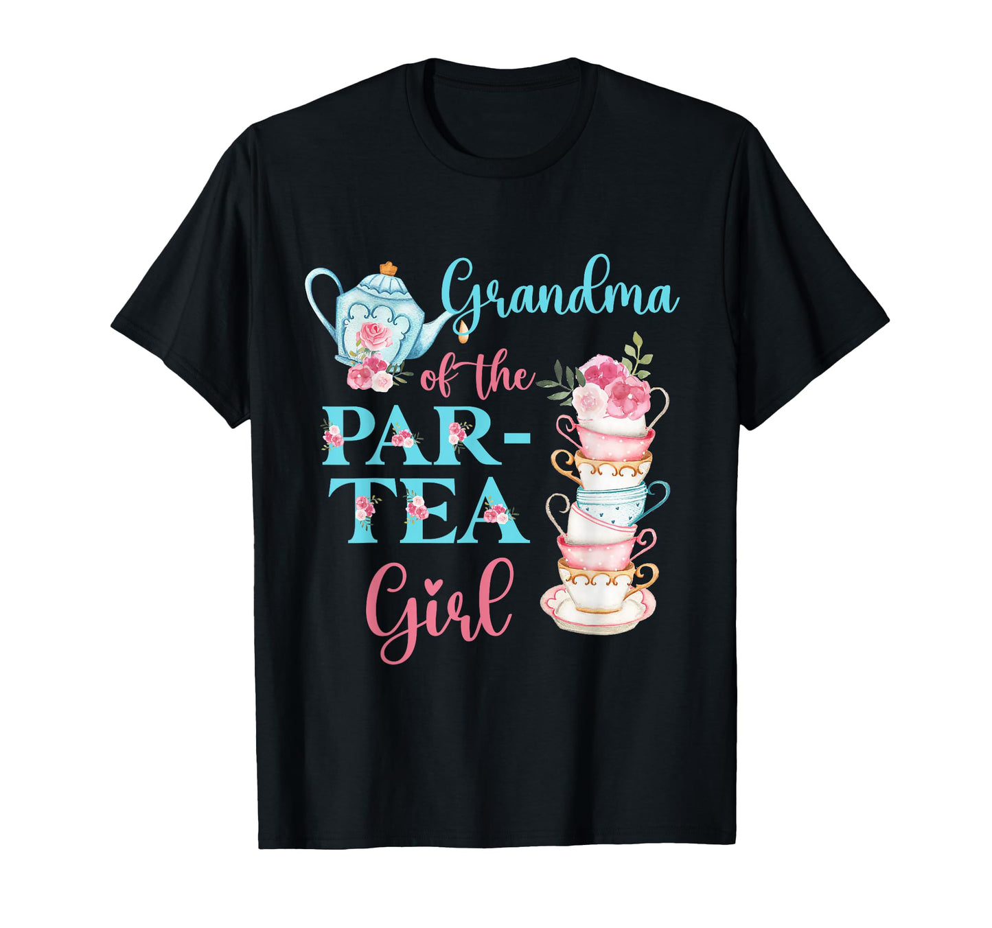 Grandma Par Tea Floral Tea Party T-Shirt - Streetwear Style for Adults - T-Shirt, Sweatshirt, Hoodie