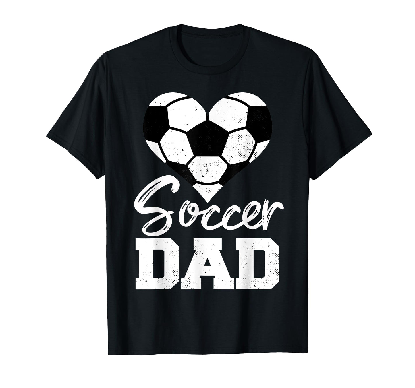 Soccer Dad Heart Funny Heartfelt Love T-Shirt - Novelty Apparel Unisex - T-Shirt, Sweatshirt, Hoodie
