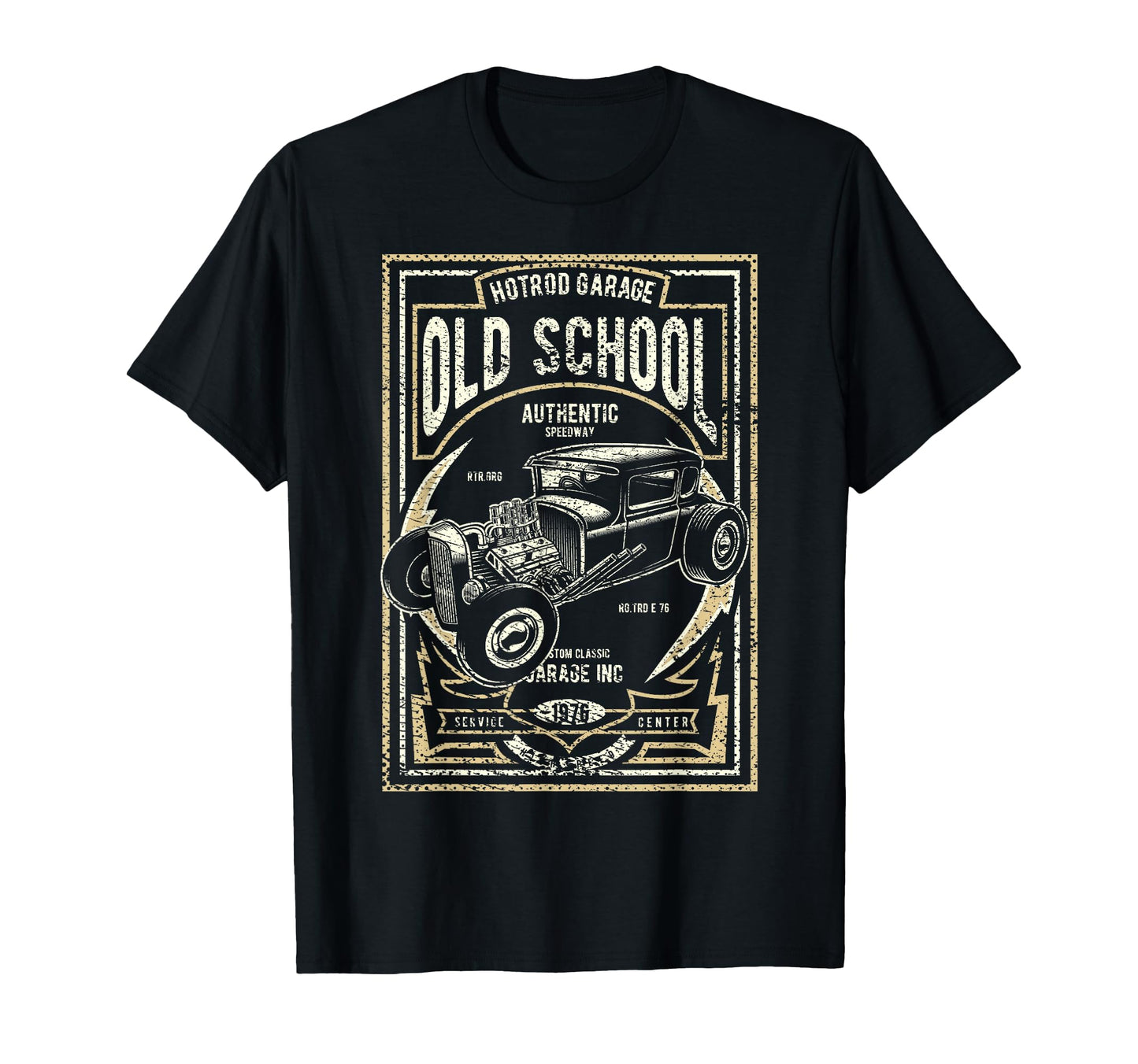 Old School Hot Rod Garage Car T-Shirt - Graphic Print Men Women - T-Shirt, Sweatshirt, Hoodie