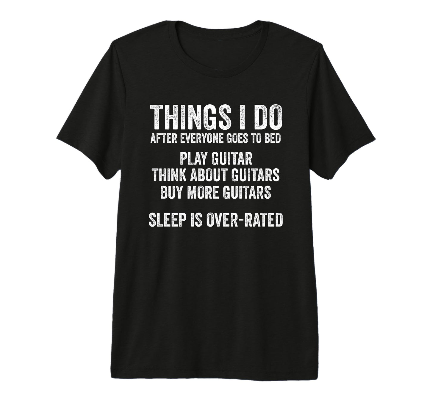 Funny Guitar Dad Sleep Overrated T-Shirt - Custom Art Print Unisex - T-Shirt, Sweatshirt, Hoodie