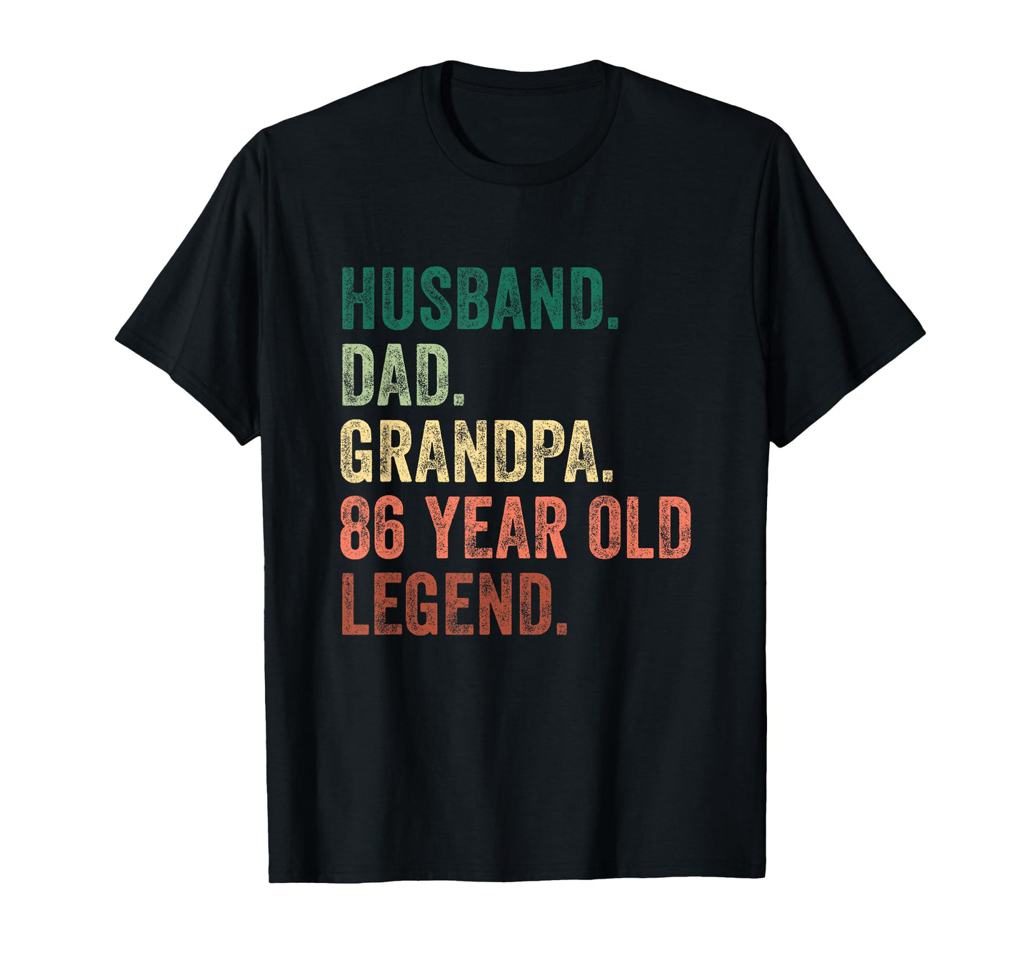 Husband Dad Grandpa 86 Year Old T-Shirt - Minimalist Print for Adults - T-Shirt, Sweatshirt, Hoodie