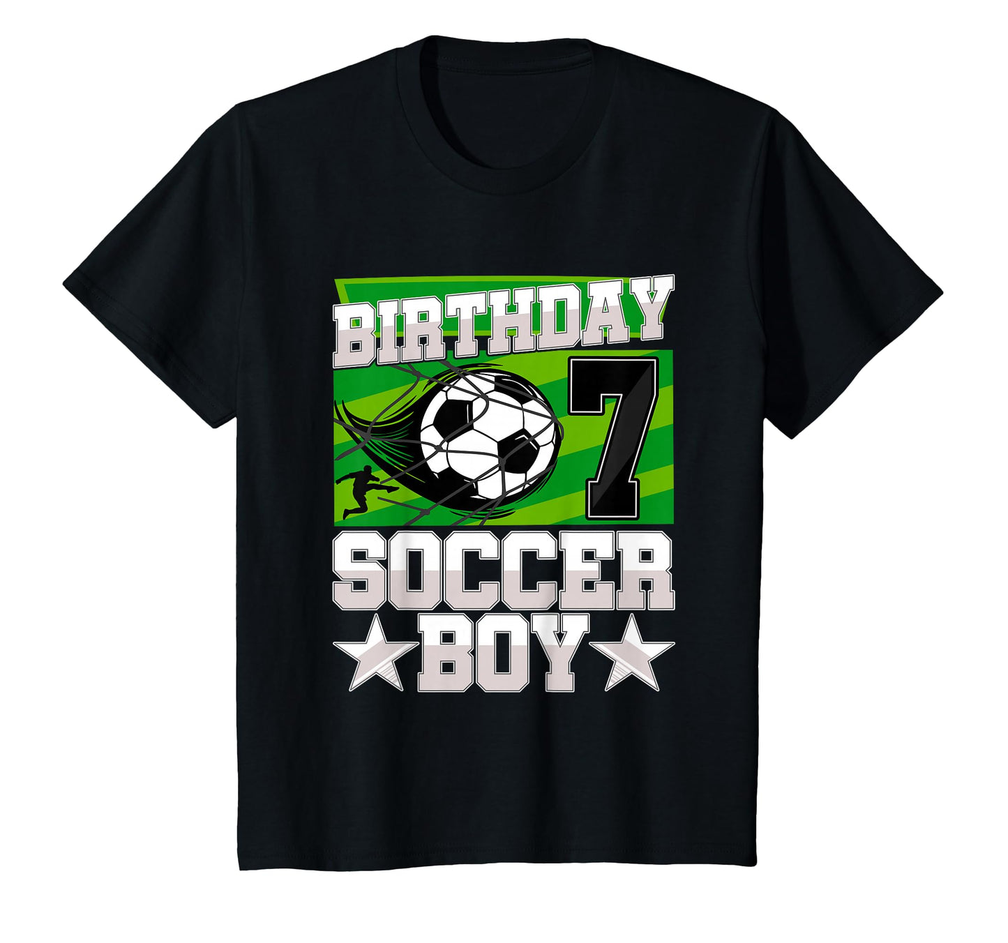 Soccer Birthday Party 7Th Birthday 7 T-Shirt - Trendy Graphic for Adults - T-Shirt, Sweatshirt, Hoodie
