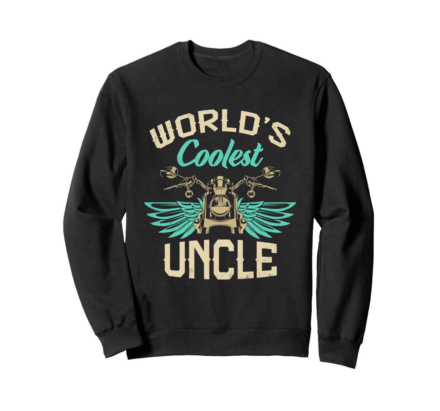 Worlds Coolest Uncle Motorcycle Sweatshirt - Novelty Apparel Men Women - T-Shirt, Sweatshirt, Hoodie