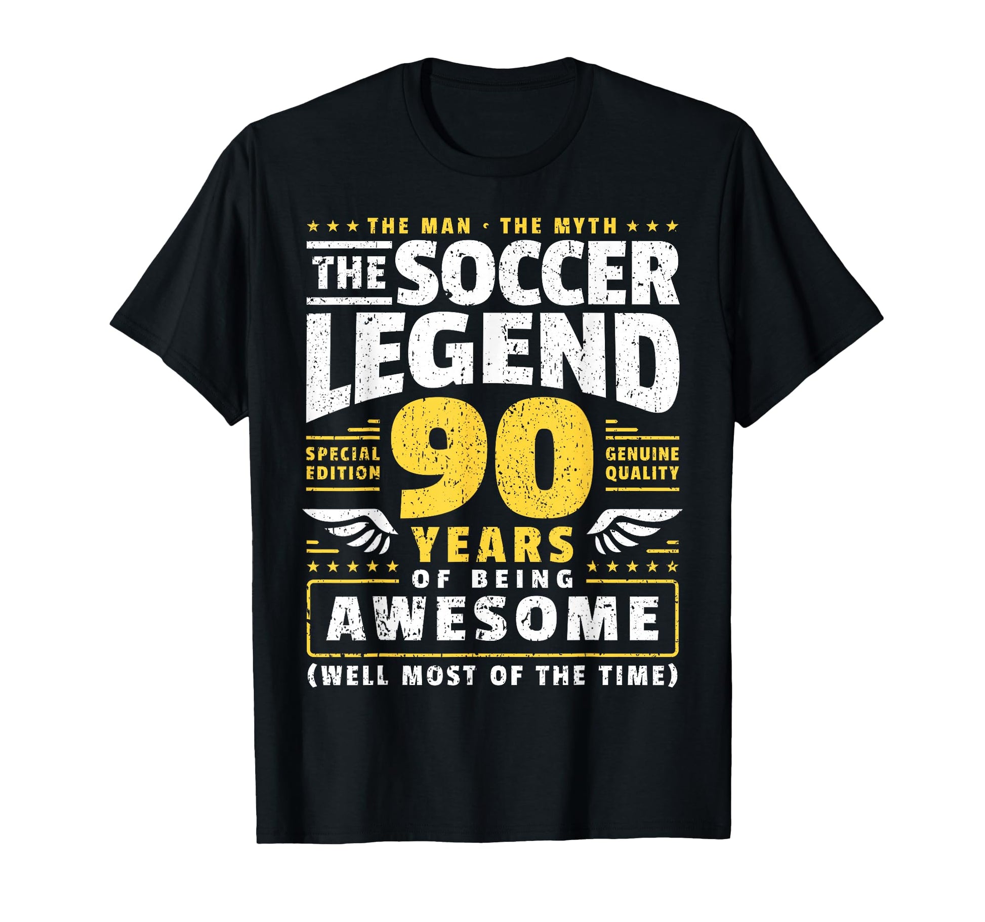 90Th Birthday Soccer Player 90 Years T-Shirt - Custom Art Print Men Women - T-Shirt, Sweatshirt, Hoodie