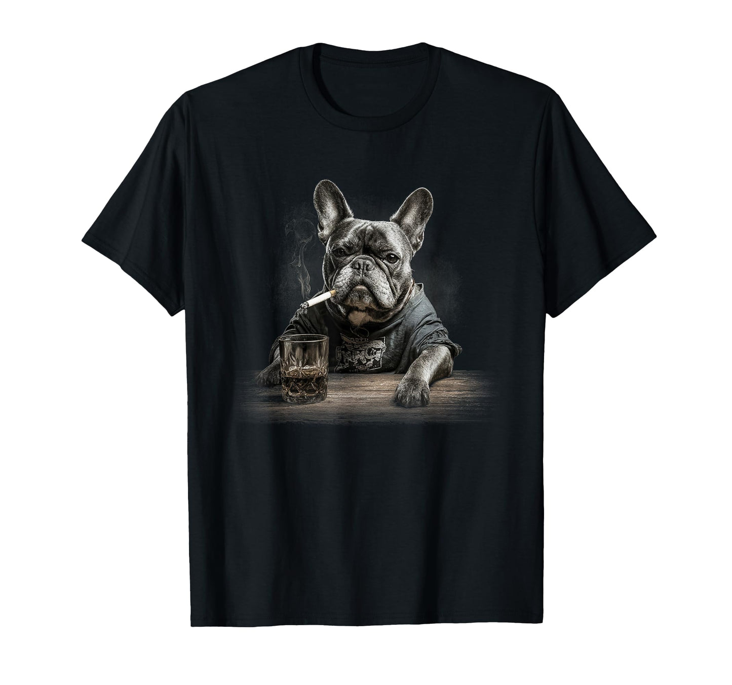 Smoking French Bulldog Funny Dog T-Shirt - Aesthetic Graphic Unisex - T-Shirt, Sweatshirt, Hoodie