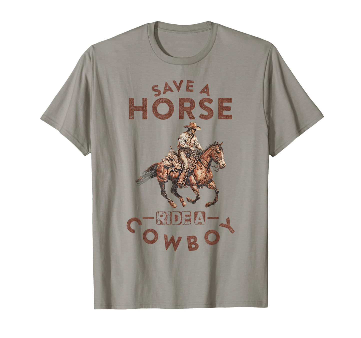 Save Horse Ride Cowboy Horseback T-Shirt - Trendy Graphic for Adults - T-Shirt, Sweatshirt, Hoodie