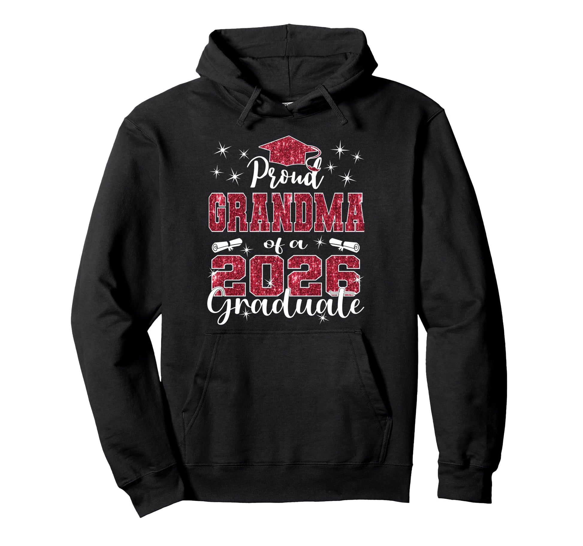 Super Proud Grandma 2026 Graduate Graduation Hoodie - Graphic Print Unisex - T-Shirt, Sweatshirt, Hoodie