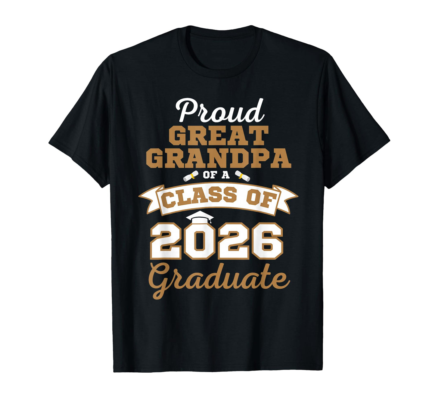 Proud Great Grandpa Class 2026 T-Shirt - Custom Art Print Men Women - T-Shirt, Sweatshirt, Hoodie
