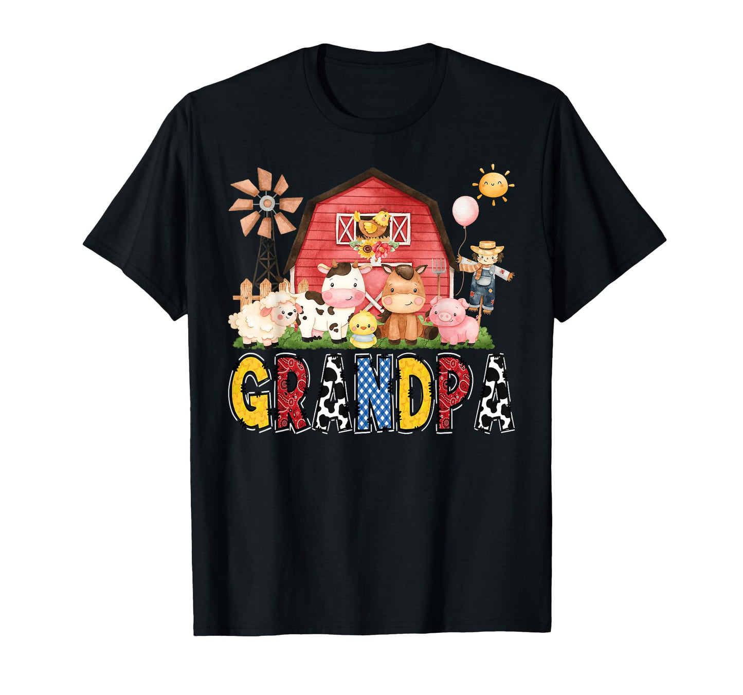 Grandpa Farm Cow Birthday Matching T-Shirt - Unique Graphic Men Women - T-Shirt, Sweatshirt, Hoodie
