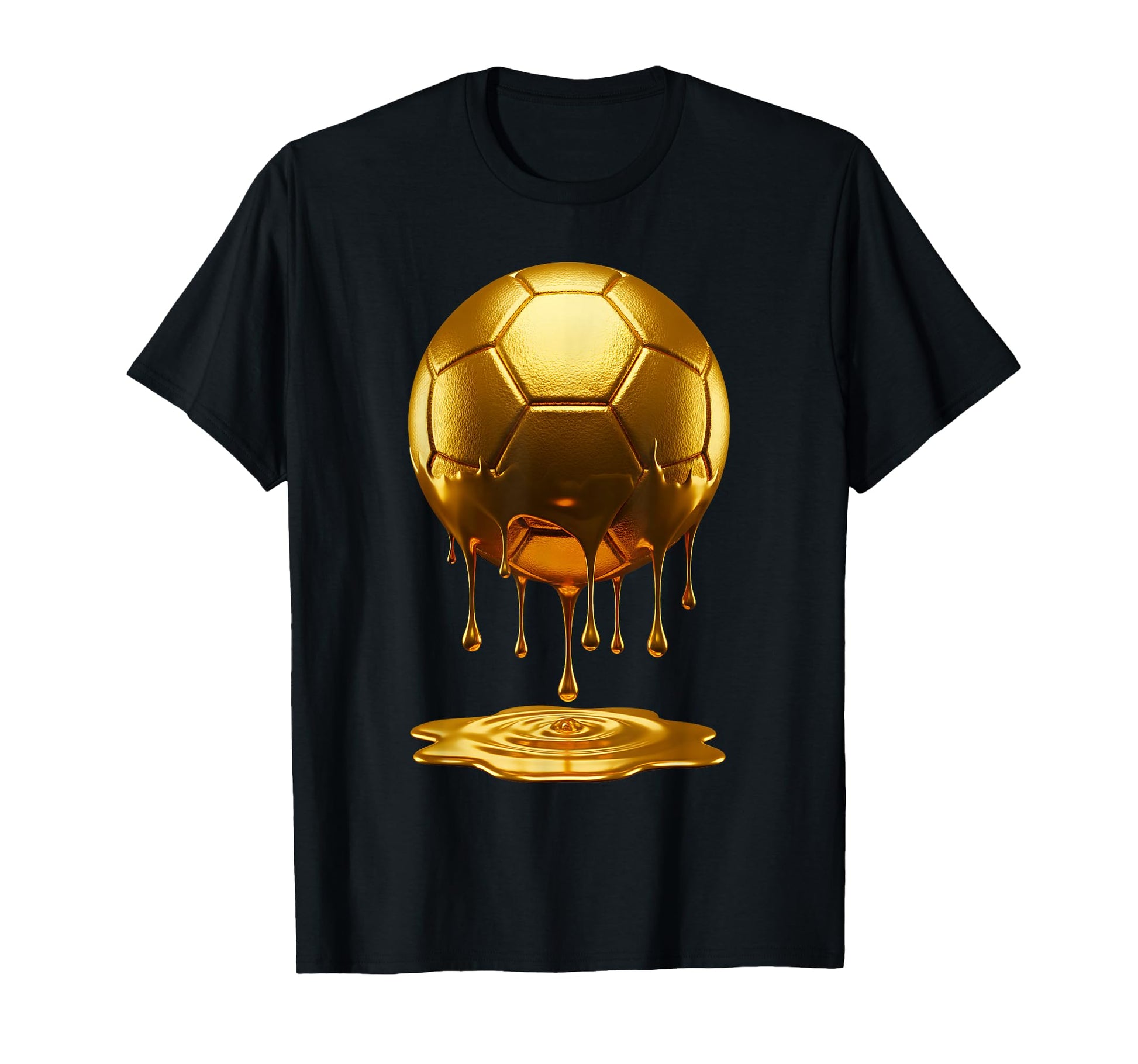 Soccer Dripping Drip Gold Sport Player T-Shirt - Novelty Apparel Men Women - T-Shirt, Sweatshirt, Hoodie