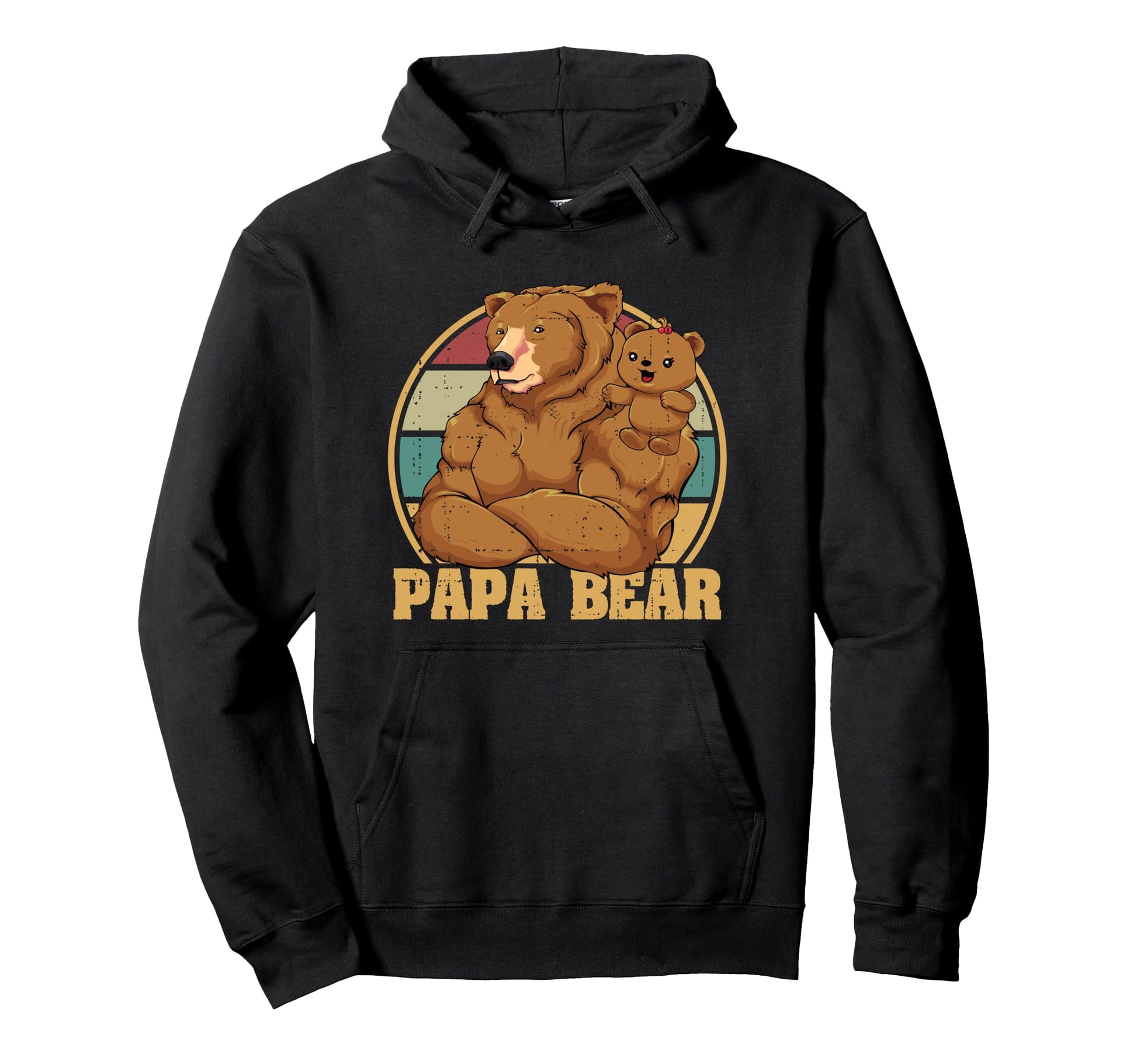 Bear Dad Papa Bear Daughter Fathers Hoodie - Streetwear Style for Adults - T-Shirt, Sweatshirt, Hoodie