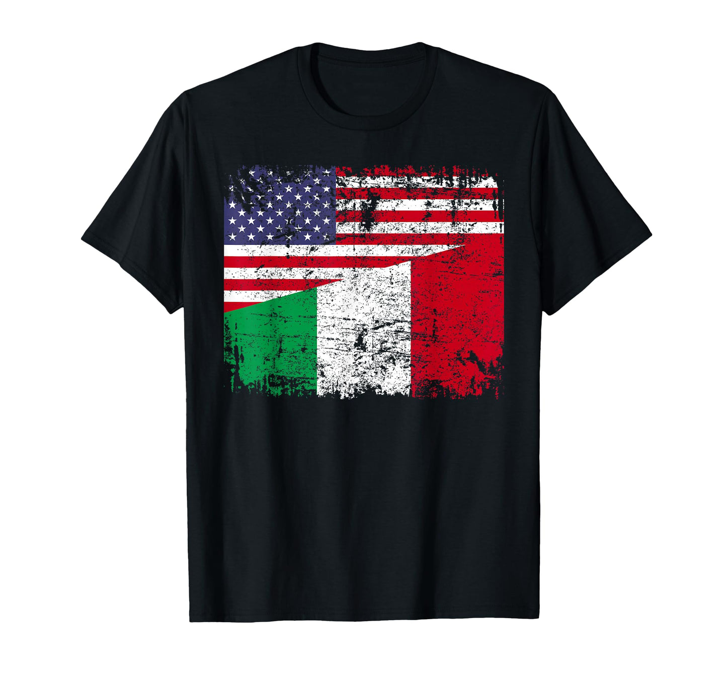 Italian Roots Half American Flag Usa T-Shirt - Streetwear Style Unisex - T-Shirt, Sweatshirt, Hoodie