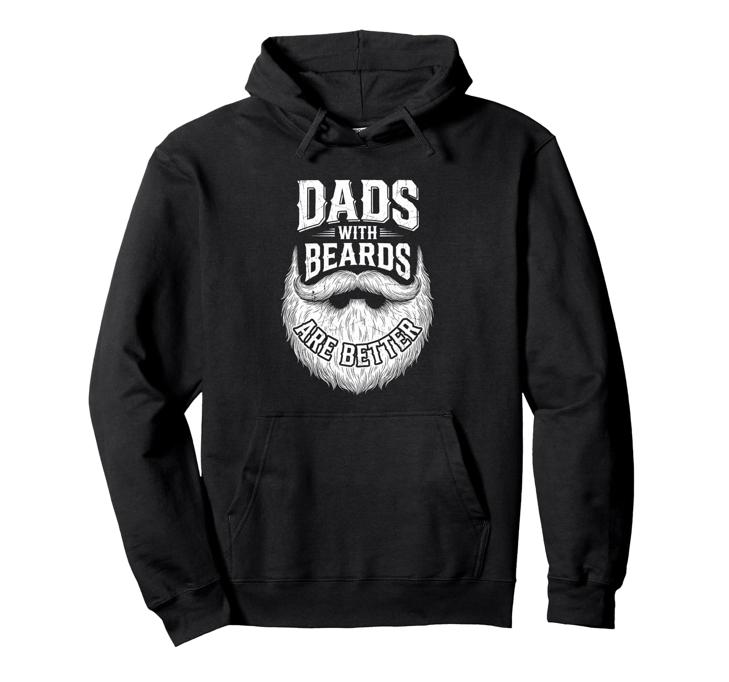 Bearded Dads Are Better Funny Beard Hoodie - Minimalist Print Men Women - T-Shirt, Sweatshirt, Hoodie