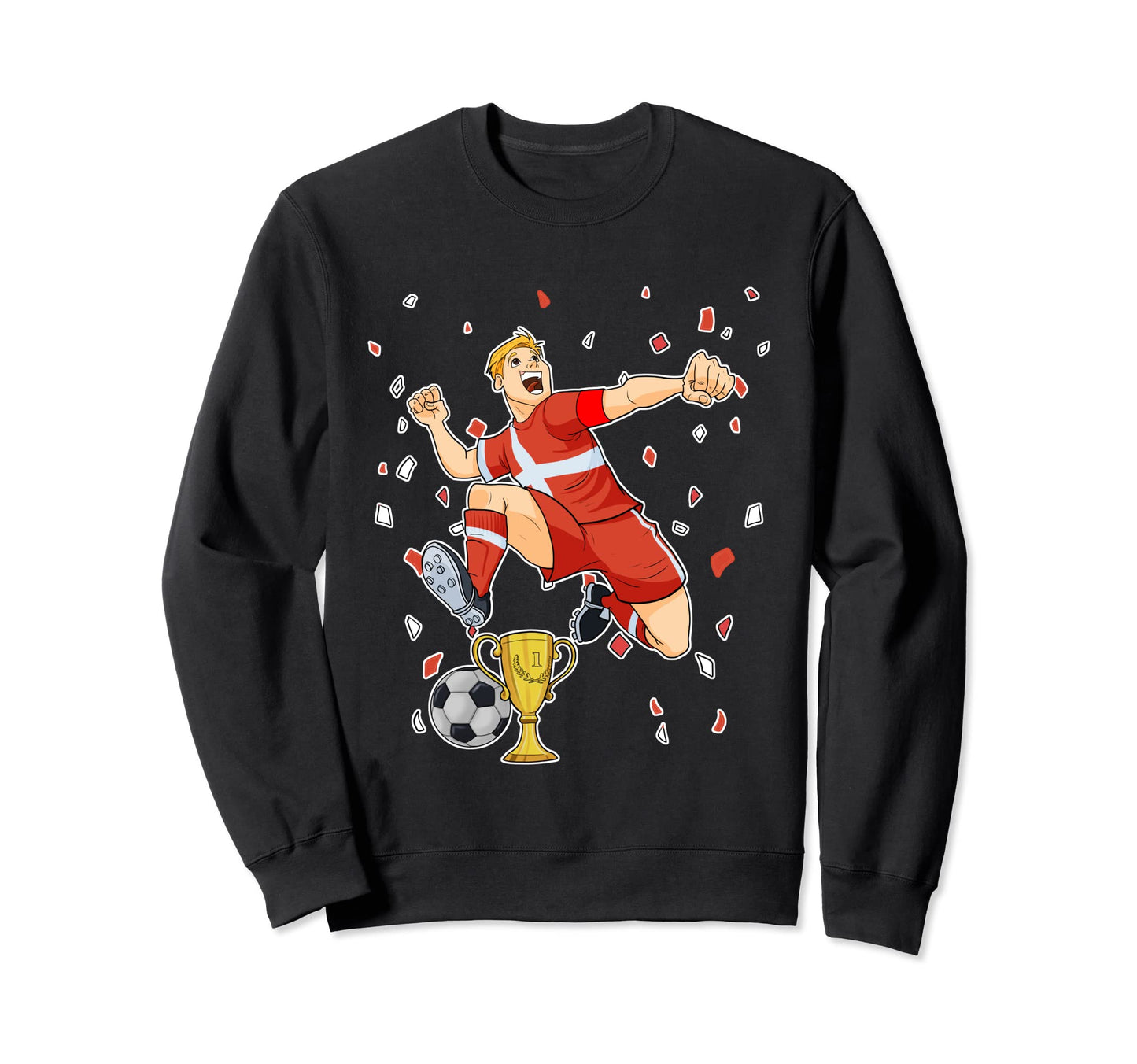 Danish Soccer I Soccer Denmark Sweatshirt - Unique Graphic Men Women - T-Shirt, Sweatshirt, Hoodie