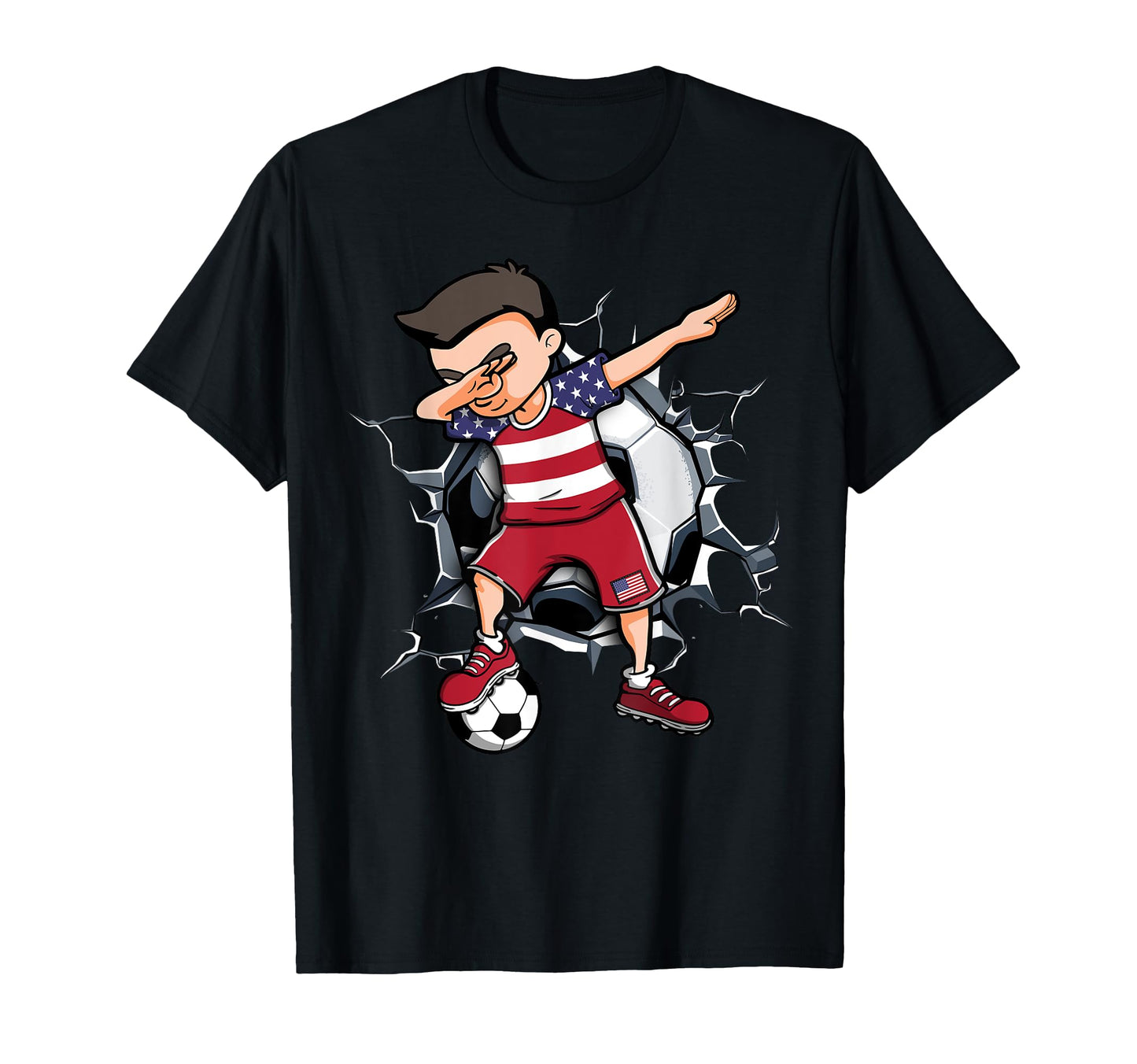 Dabbing Soccer America Football Fans T-Shirt - Novelty Apparel Men Women - T-Shirt, Sweatshirt, Hoodie