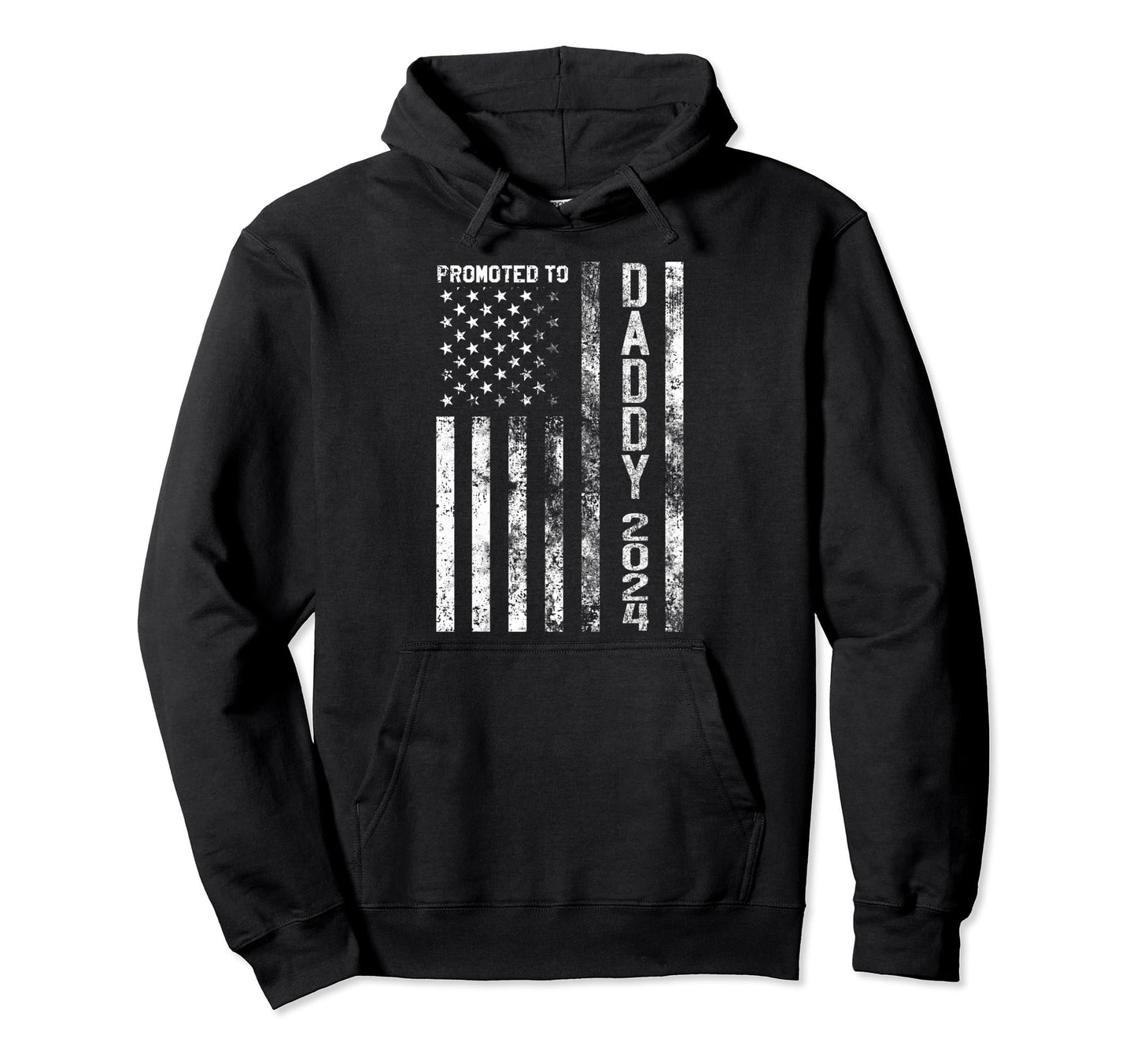 Promoted To Daddy Est 2024 First Time Hoodie - Minimalist Print Men Women - T-Shirt, Sweatshirt, Hoodie