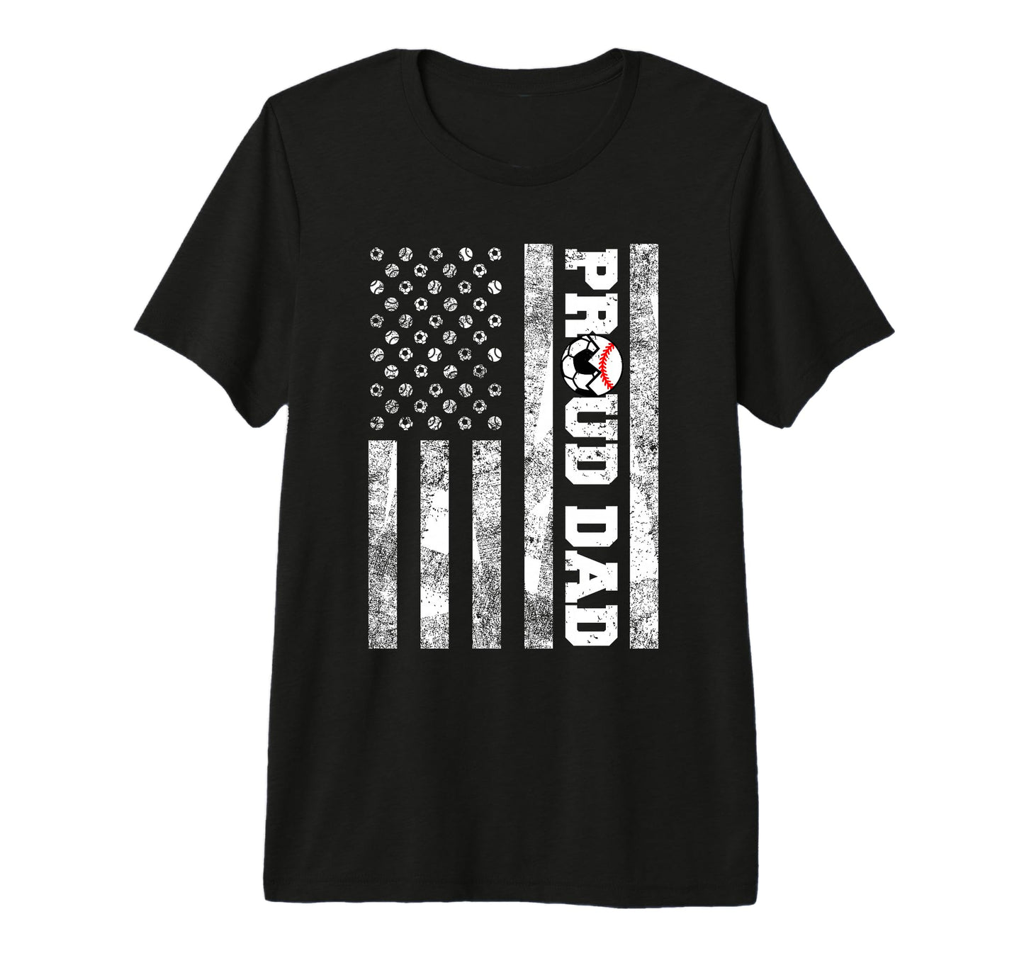 Mens Proud Dad American Flag Funny T-Shirt - Aesthetic Graphic for Adults - T-Shirt, Sweatshirt, Hoodie