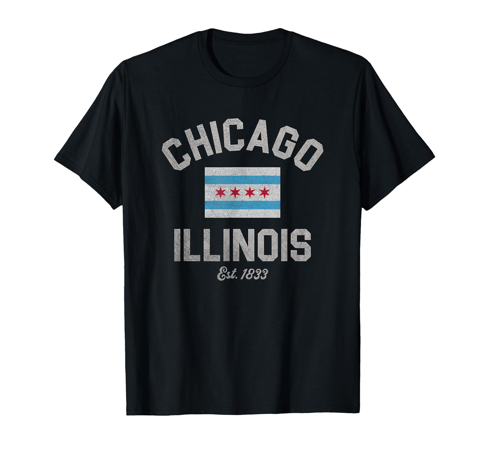 Chicago Illinois Est 1833 T-Shirt - Aesthetic Graphic Men Women - T-Shirt, Sweatshirt, Hoodie