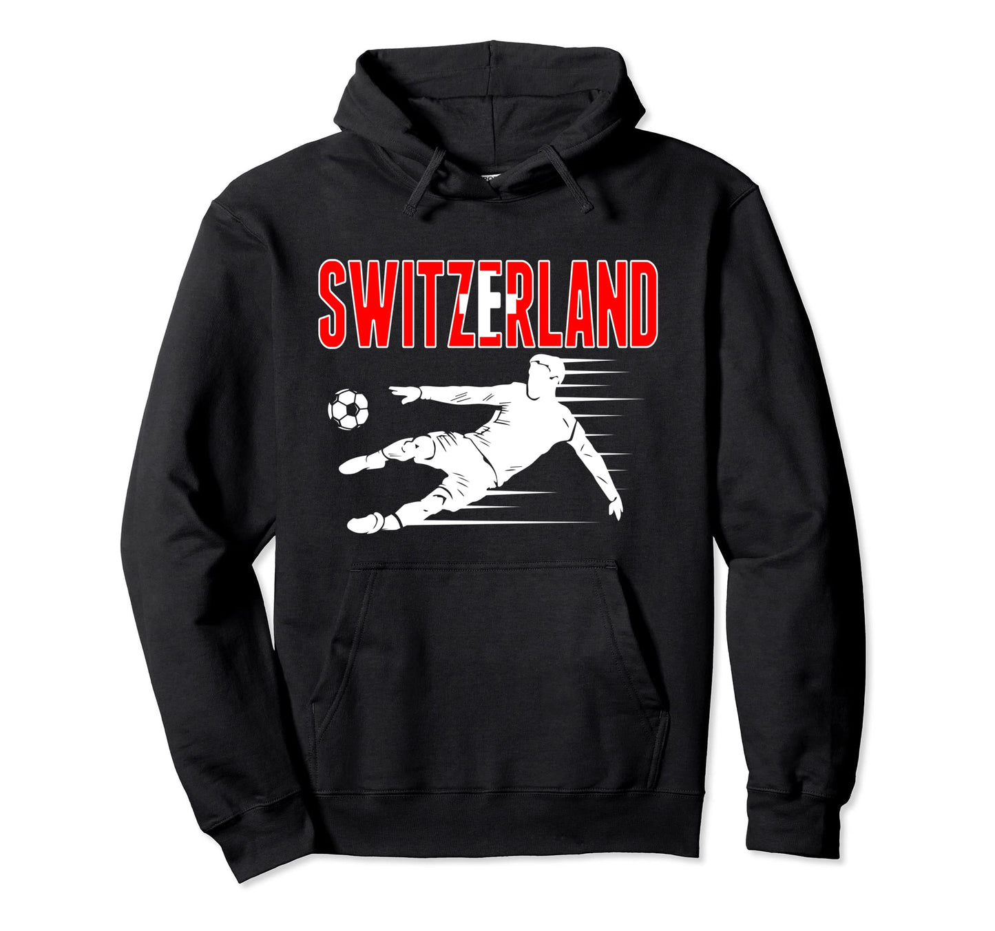 Switzerland Soccer Fans Jersey Swiss Hoodie - Custom Art Print for Adults - T-Shirt, Sweatshirt, Hoodie