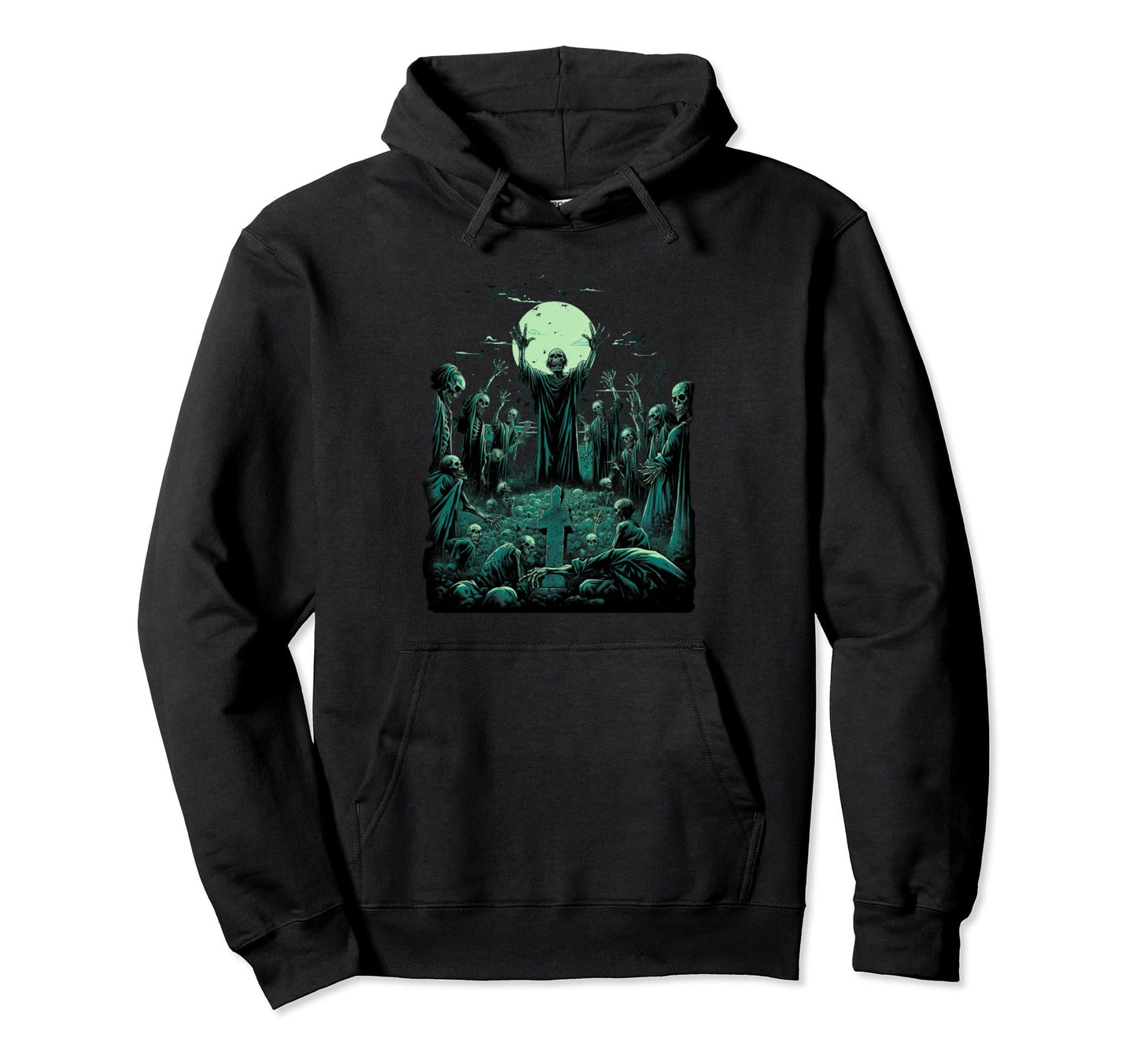 Gothic Zombie Graveyard Skeleton T Mom Hoodie - Unique Graphic for Adults - T-Shirt, Sweatshirt, Hoodie