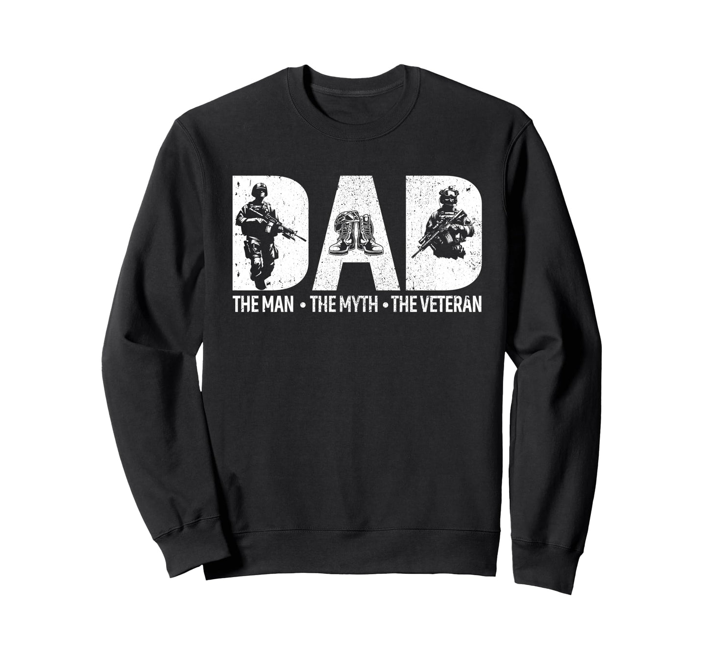 Us Veteran Dad Fathers Day Us Sweatshirt - Aesthetic Graphic for Adults - T-Shirt, Sweatshirt, Hoodie