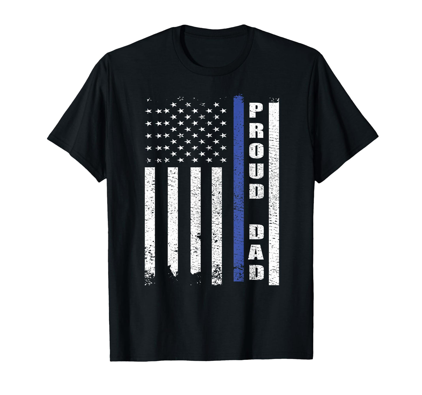 Proud Police Dad Us Flag Cop Police T-Shirt - Aesthetic Graphic Unisex - T-Shirt, Sweatshirt, Hoodie