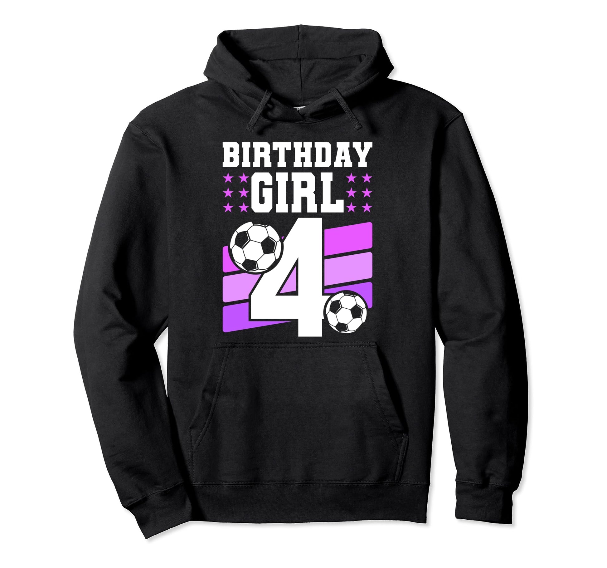 4 Years Old 4Th Birthday Gift Bday Soccer Hoodie - Graphic Print Unisex - T-Shirt, Sweatshirt, Hoodie