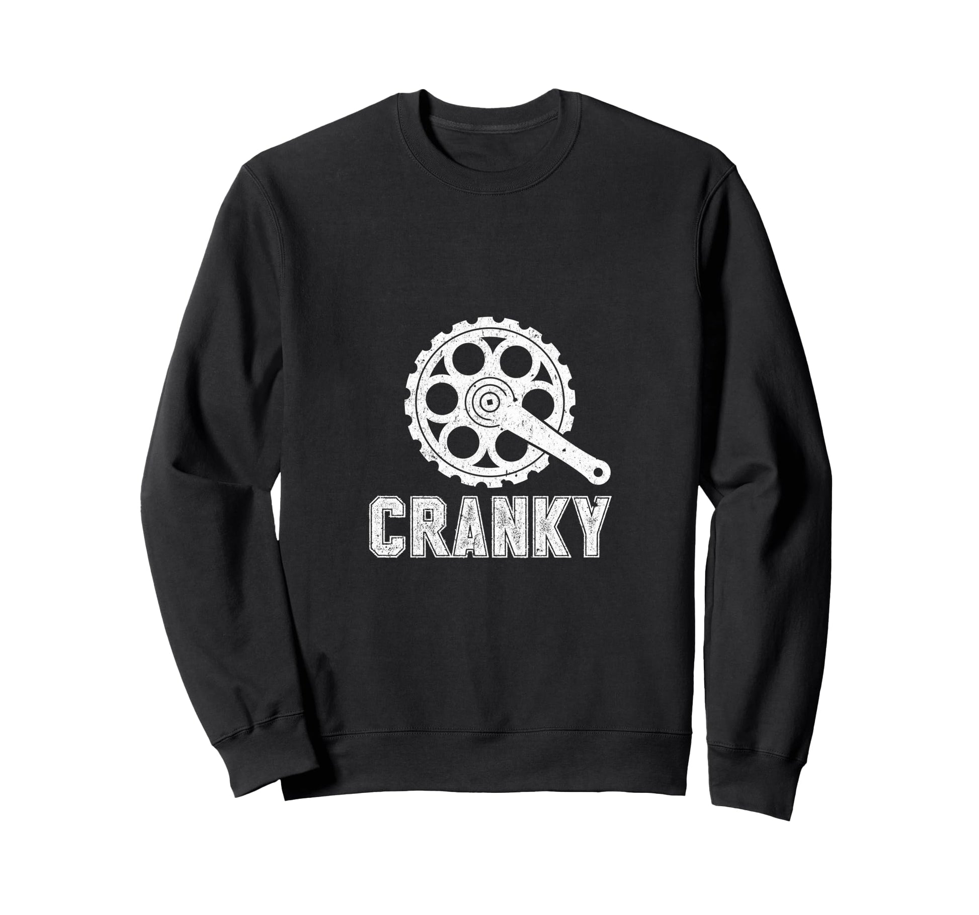 Cranky Bicycle Chain Cycling Funny Sweatshirt - Graphic Print Men Women - T-Shirt, Sweatshirt, Hoodie
