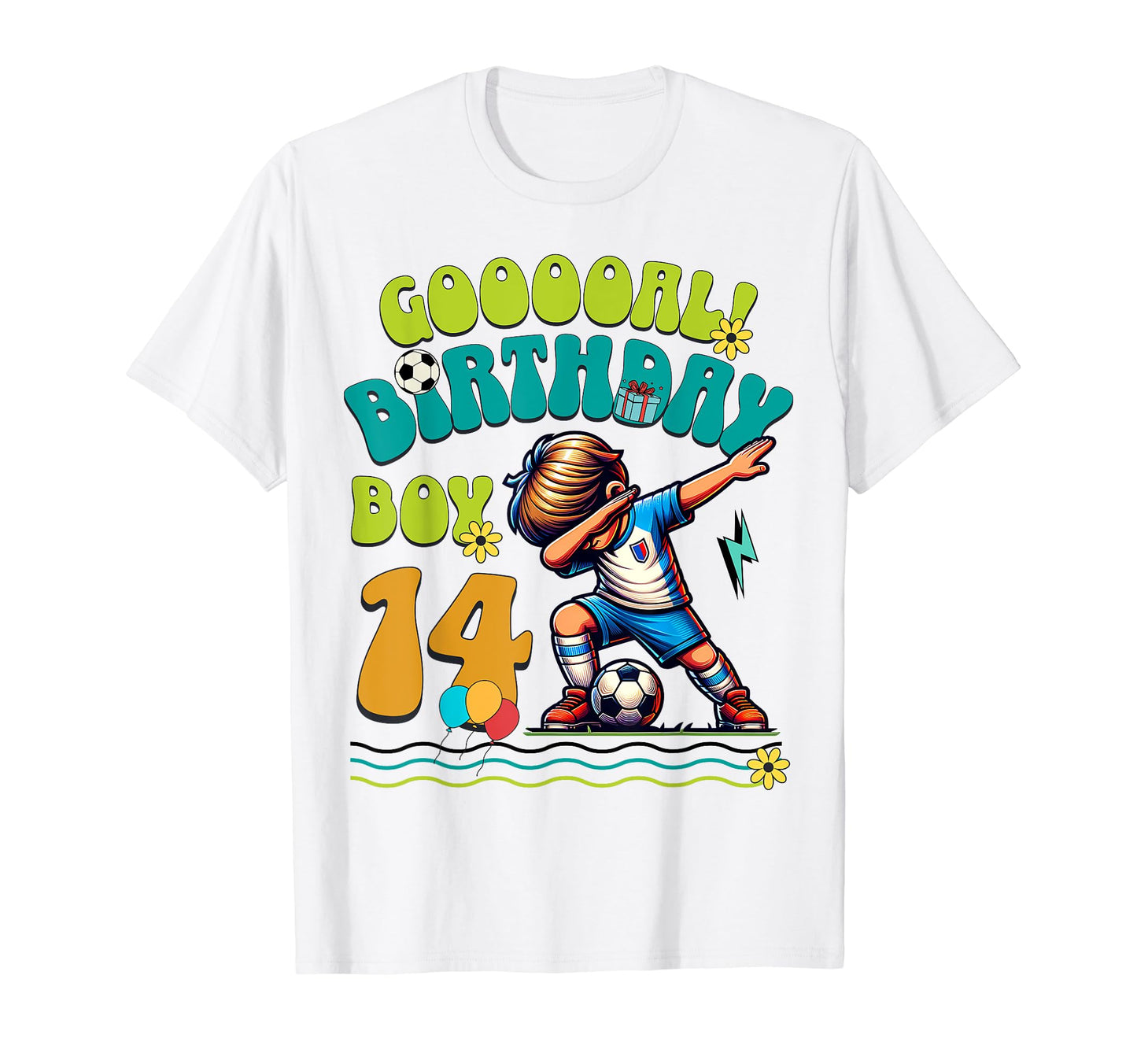 14Th Birthday 14 Year Soccer Football T-Shirt - Fun Novelty Design Unisex - T-Shirt, Sweatshirt, Hoodie
