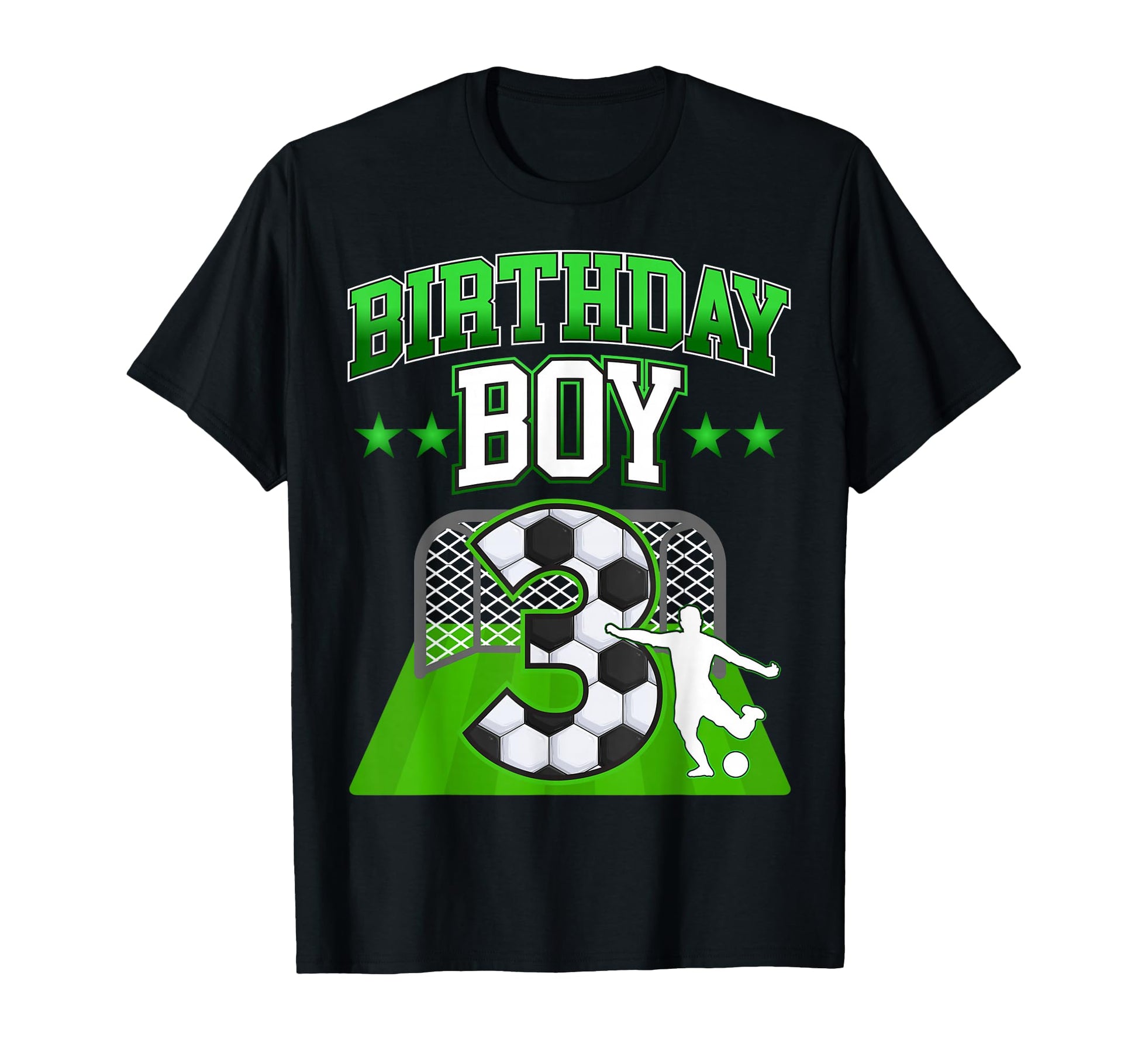 Soccer Themed Birthday Outfit 3 Year T-Shirt - Graphic Print for Adults - T-Shirt, Sweatshirt, Hoodie