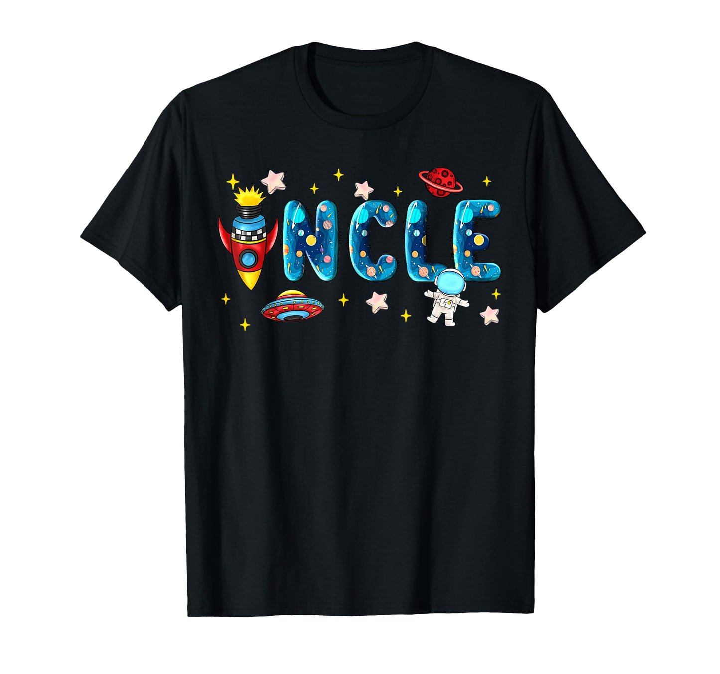 Uncle Birthday Astronaut Space Lover T-Shirt - Minimalist Print Unisex - T-Shirt, Sweatshirt, Hoodie