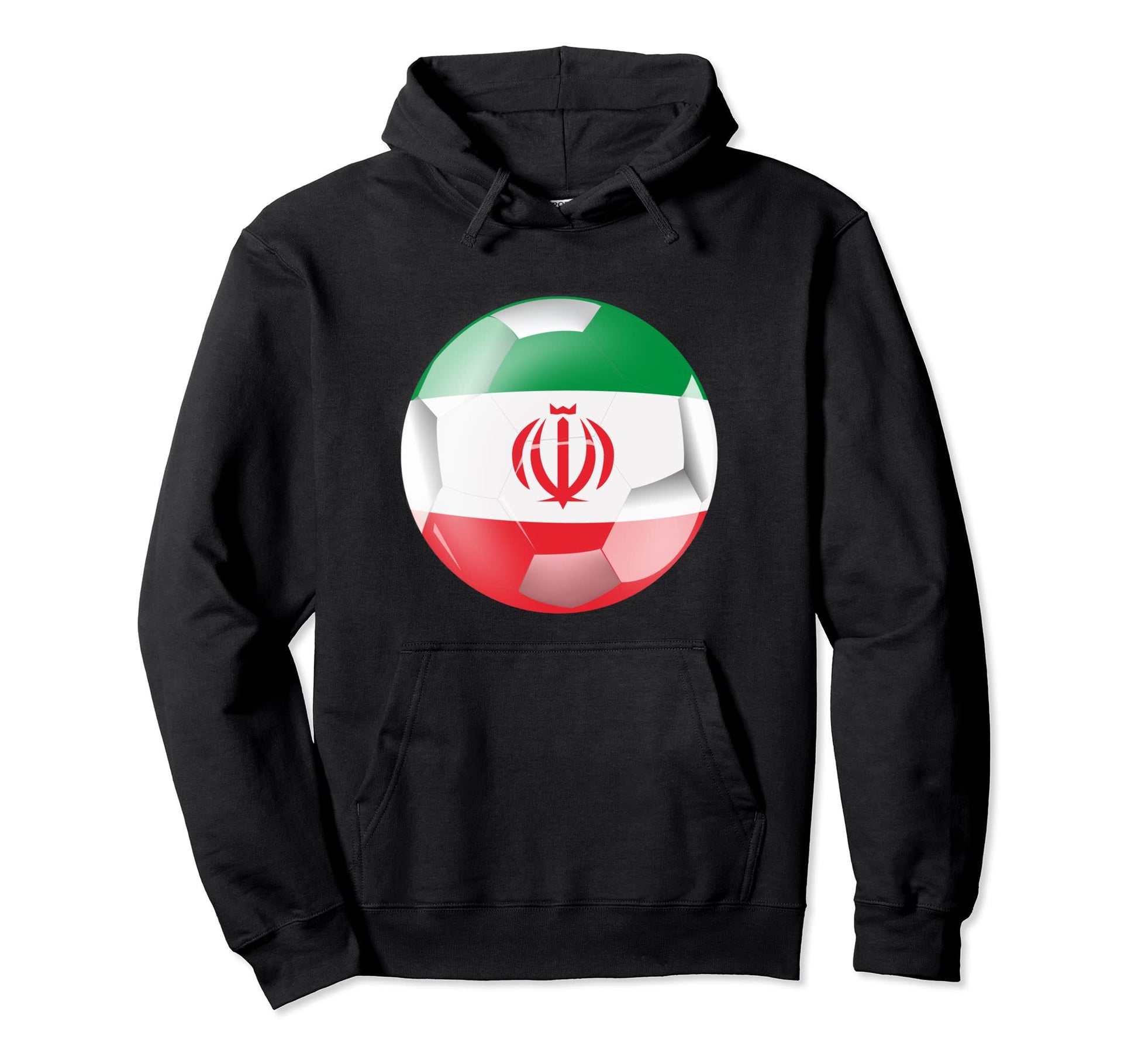 Iran Soccer Soccer Ball Iranian Flag Hoodie - Aesthetic Graphic for Adults - T-Shirt, Sweatshirt, Hoodie